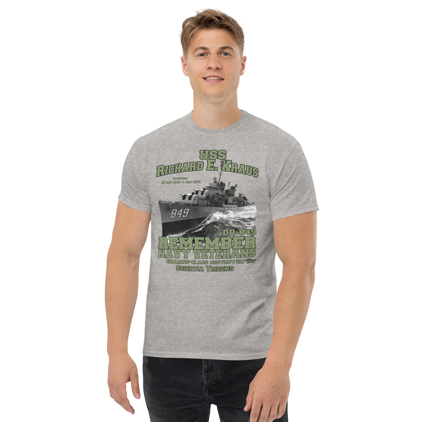 USS Richard E. Kraus DD-849 Destroyer t-shirt