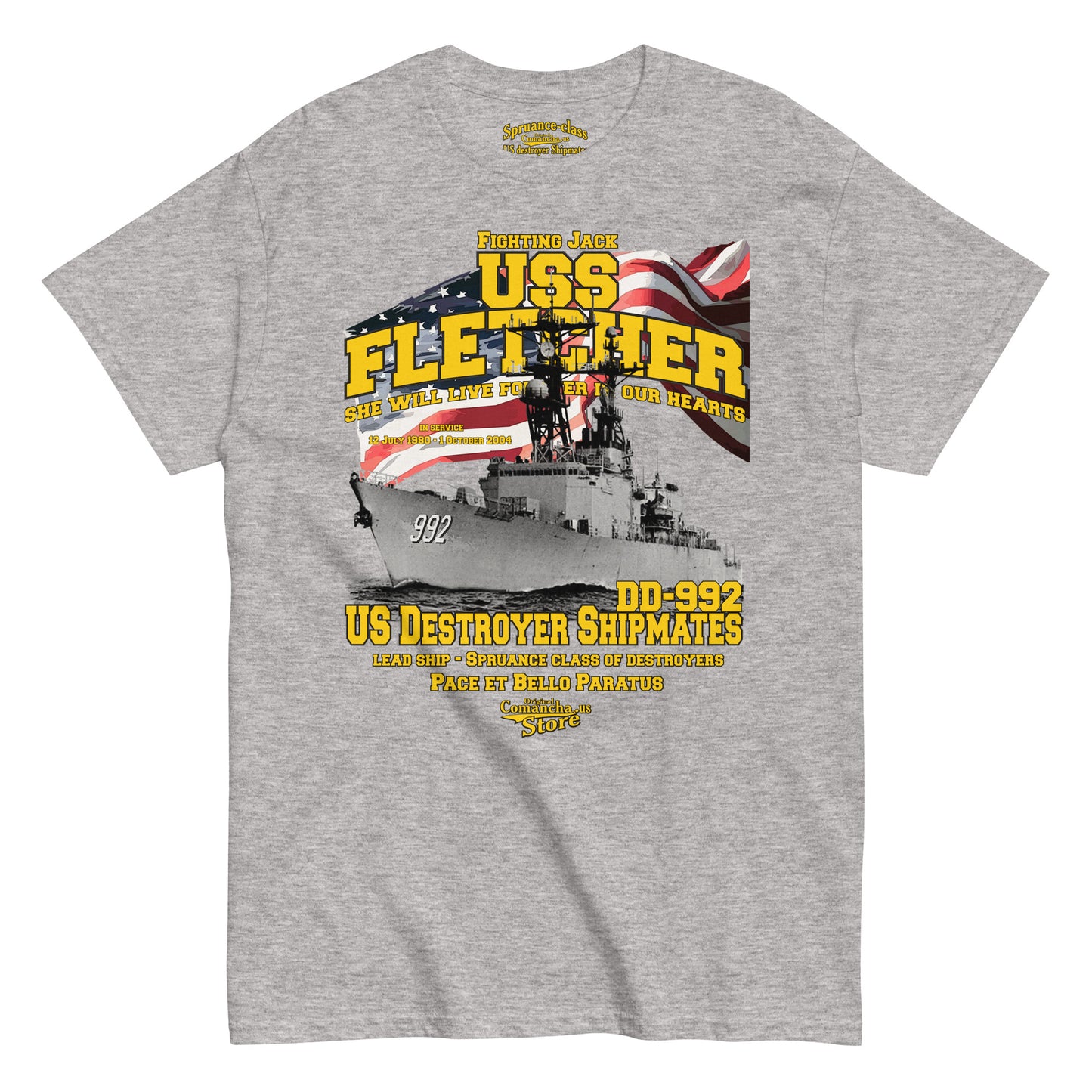 USS Fletcher DD-992 Destroyer tee,