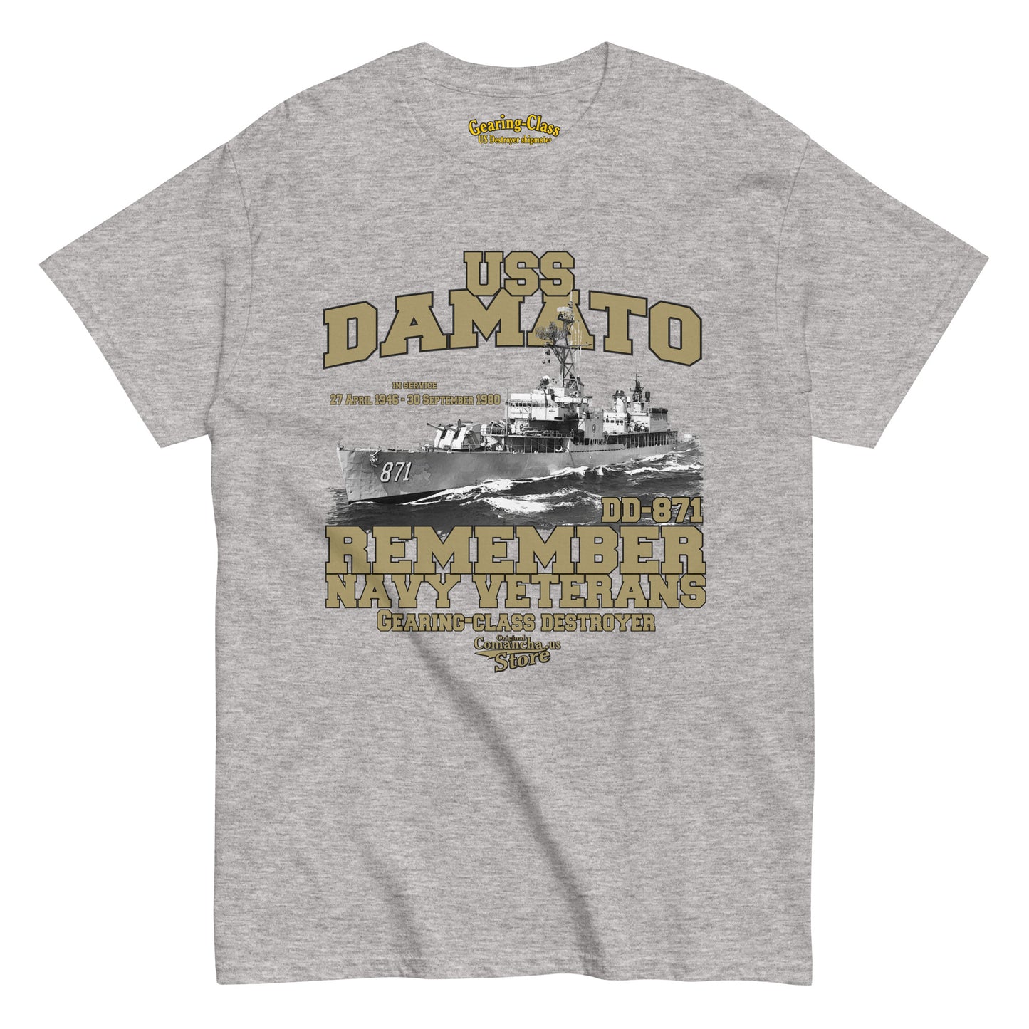 USS Damato DD-871 destroyer t-shirt