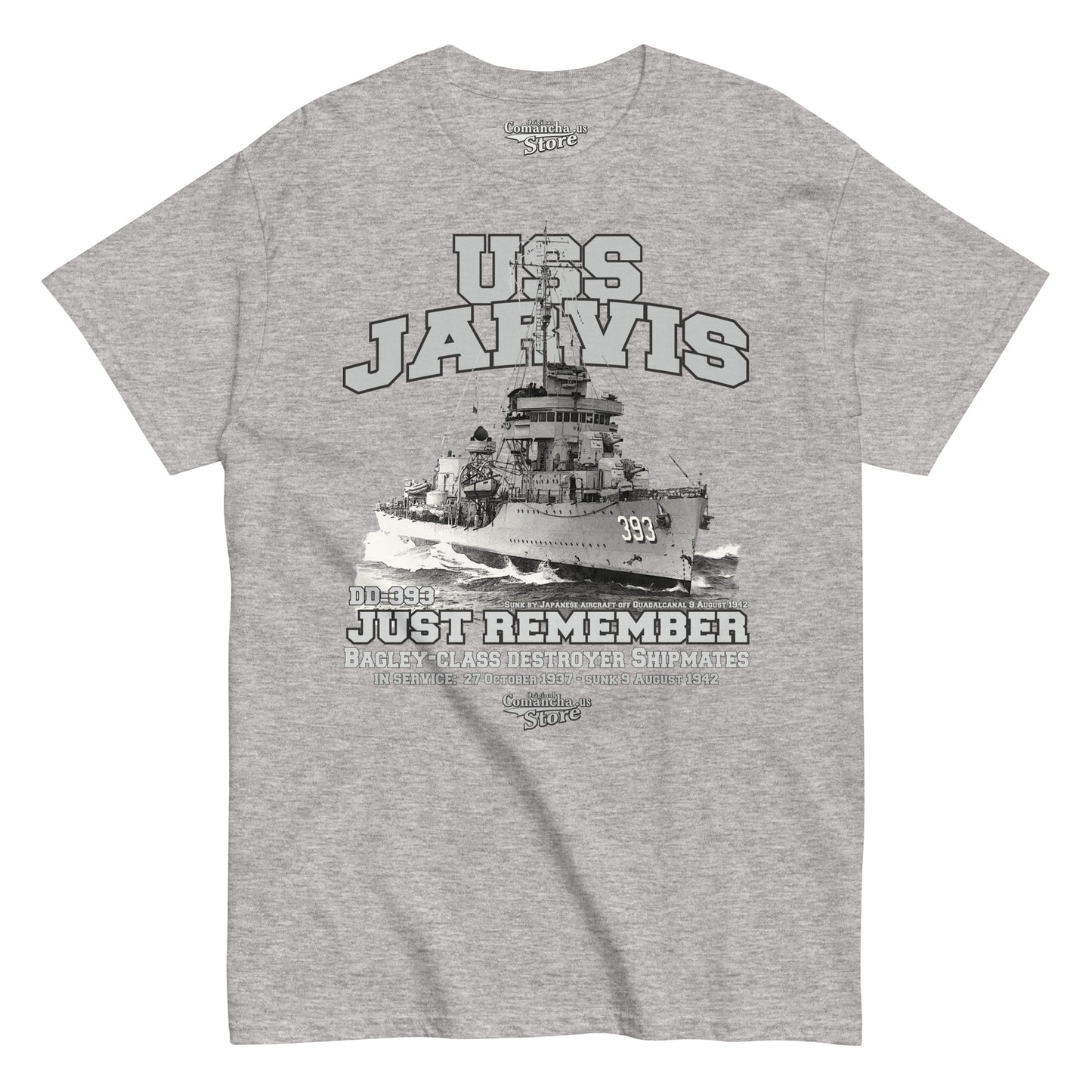 USS Jarvis DD-393 Destroyer t-shirt