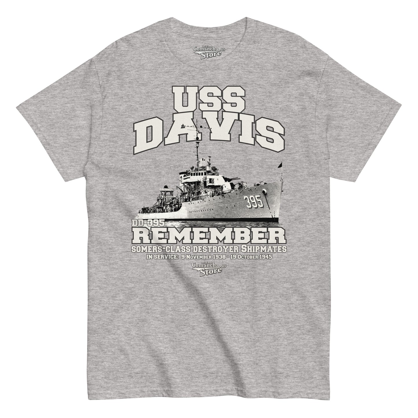 USS Davis DD-395 destroyer t-shirt