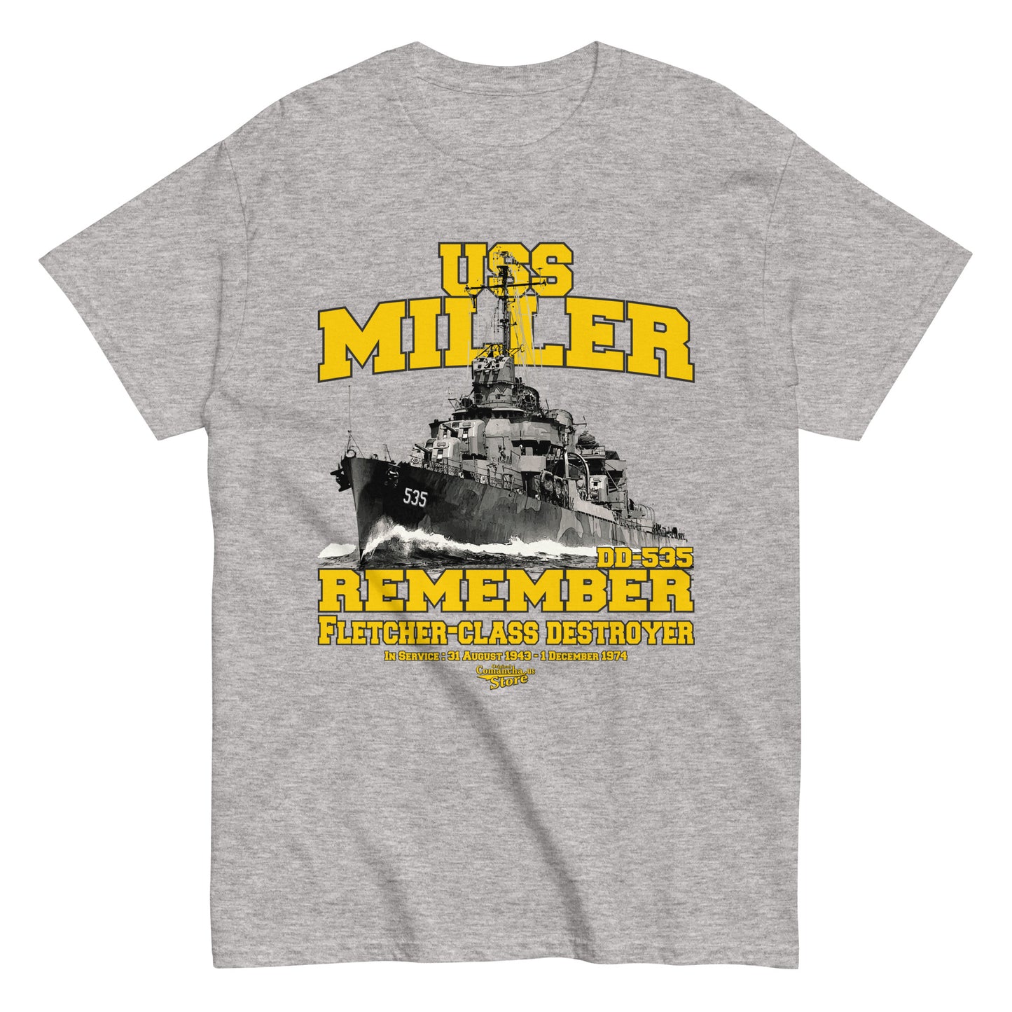 USS Miller DD-535 destroyer t-shirt