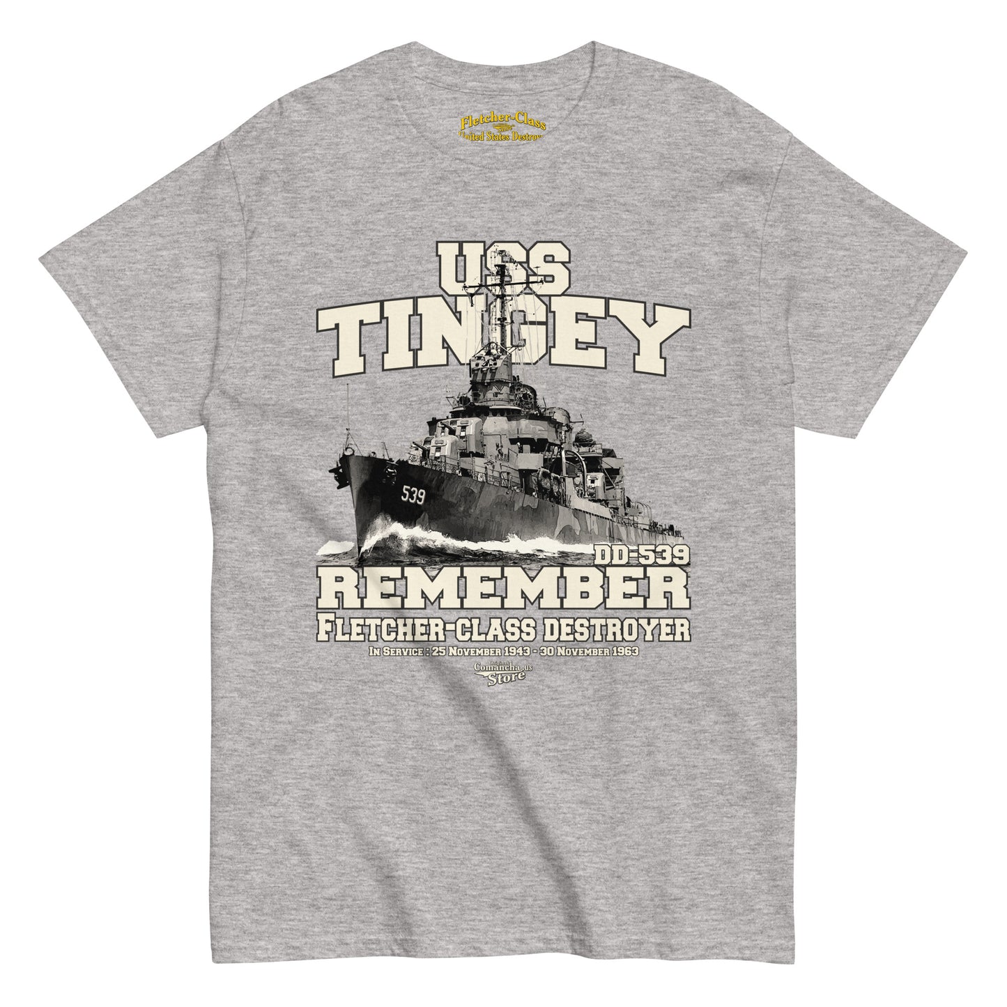 USS Tingey DD-539 destroyer t-shirt