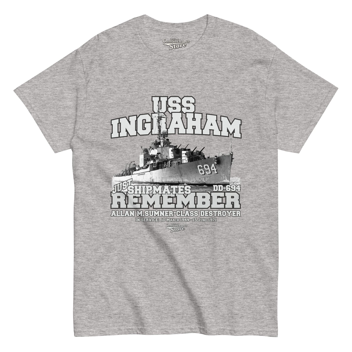 USS Ingraham DD-694 destroyer t-shirt