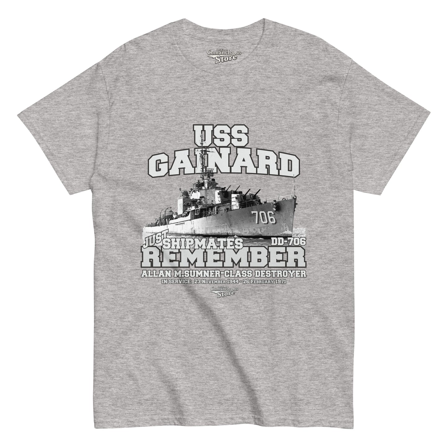 USS Gainard DD-706 destroyer t-shirt