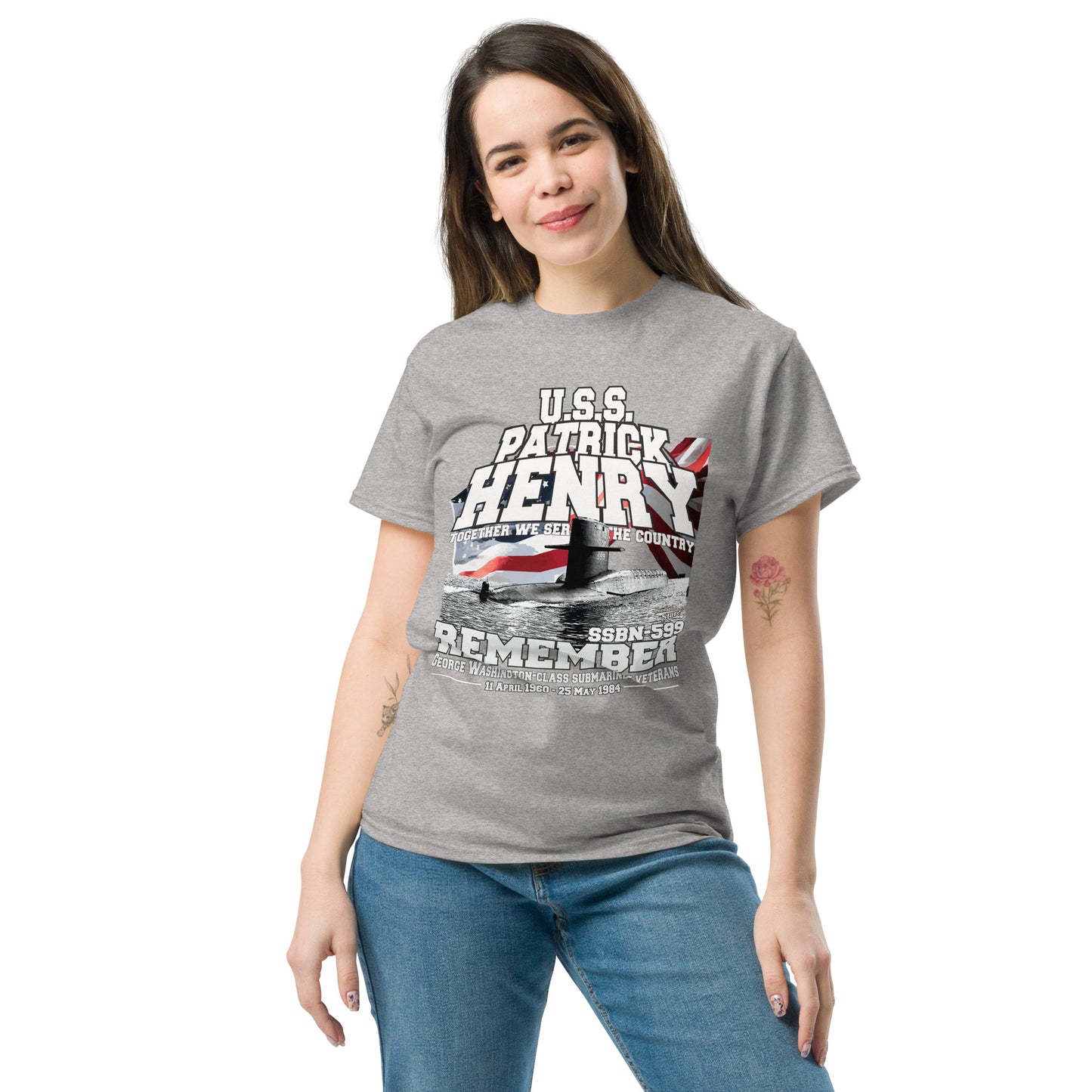 USS PATRICK HENRY SSBN-599 Shipmates T-shirt