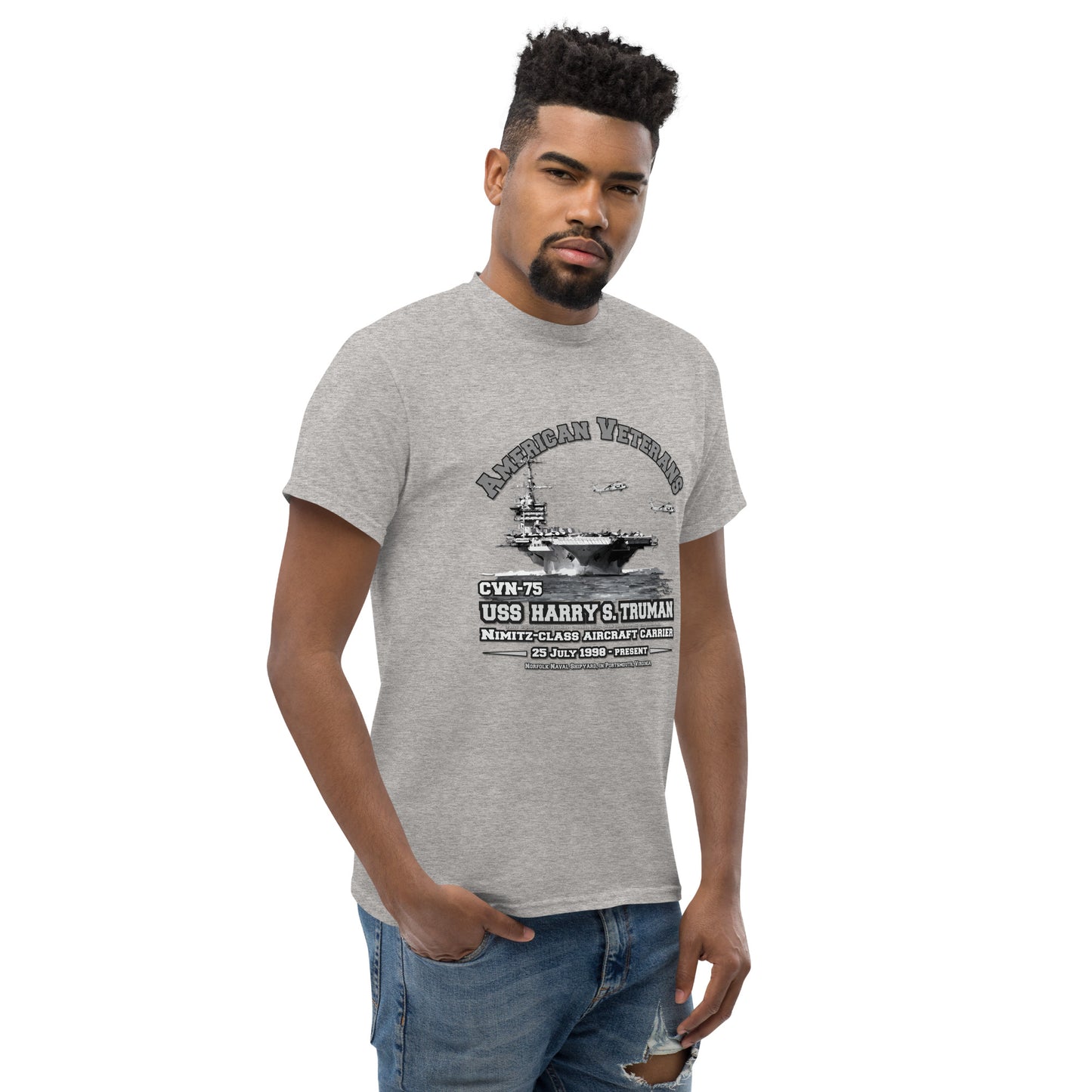 USS HARRY TRUMAN CVN-75 Aircraft Carrier Veterans Classic T-shirt, Comancha.us, USS HARRY TRUMAN CVN-75 t-shirt, Aircraft Carrier t-shirt, Veterans Classic T-shirt, Comancha.us, Navy T-Shirt,Navy ship tee,