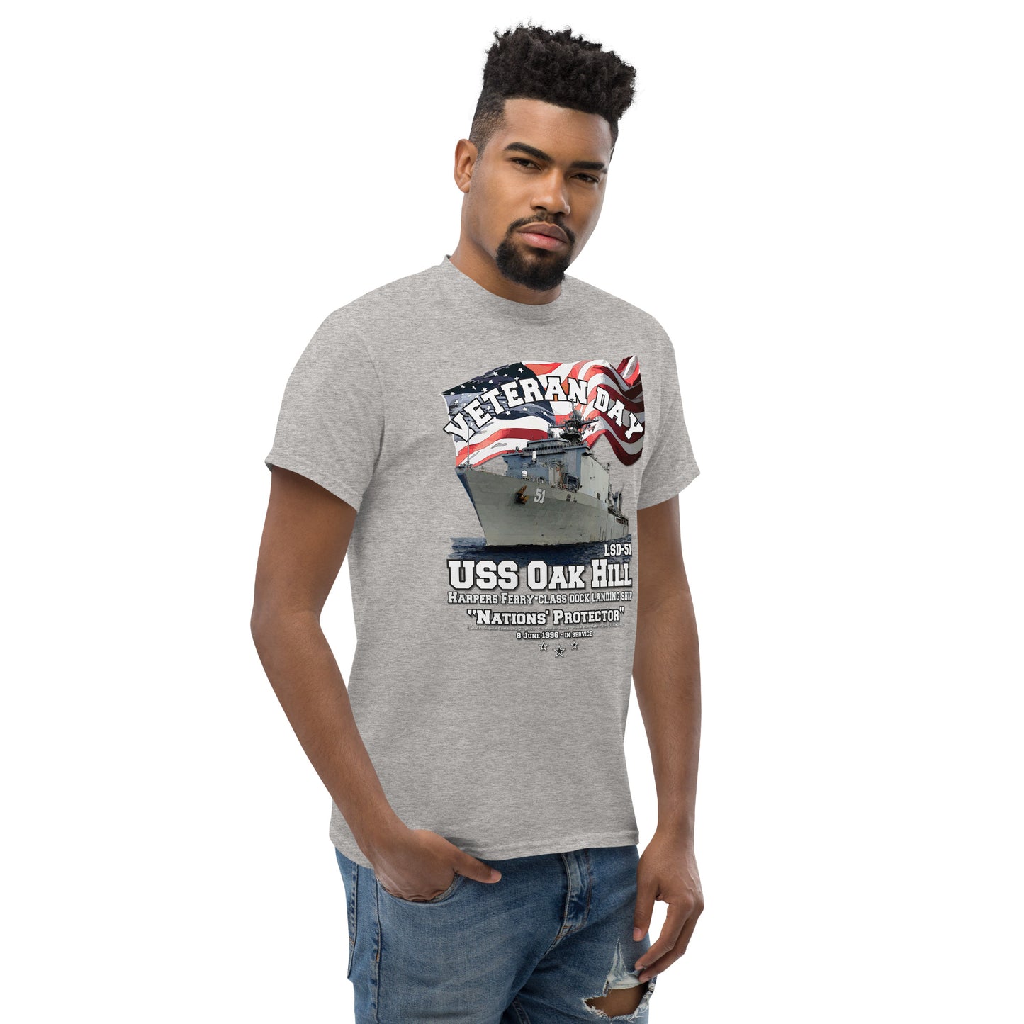 USS OAK HILL tee, USS OAK HILL veterans tee,USS OAK HILL LSD-51 US Navy Dock Landing Ship T-shirt,USS OAK HILL LSD-51 tee, US Navy Dock Landing Ship T-shirt, Comancha graphics tee,
