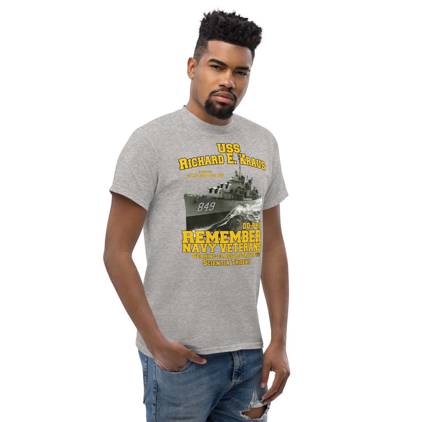 USS Richard E. Kraus DD-849 Destroyer t-shirt