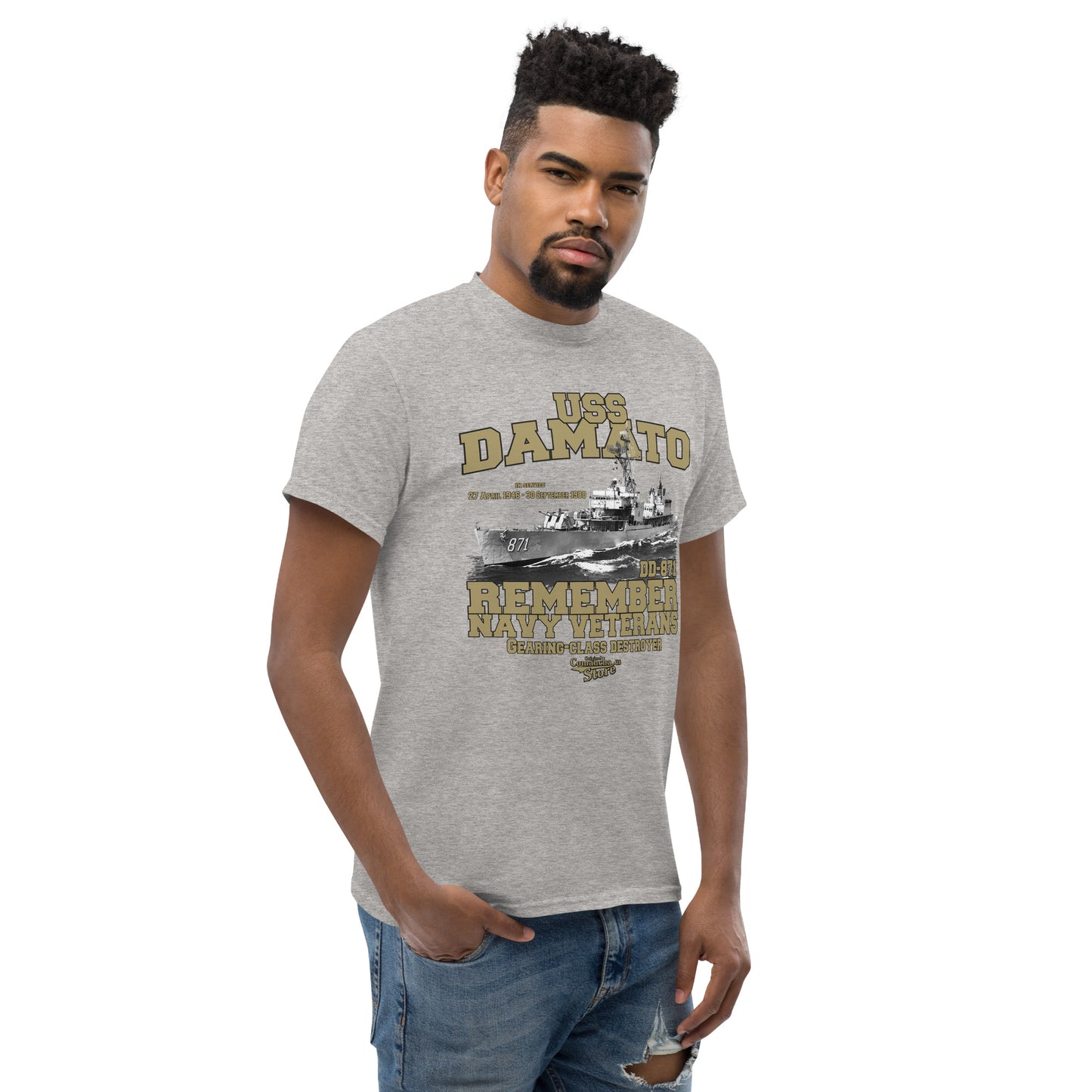 USS Damato DD-871 destroyer t-shirt