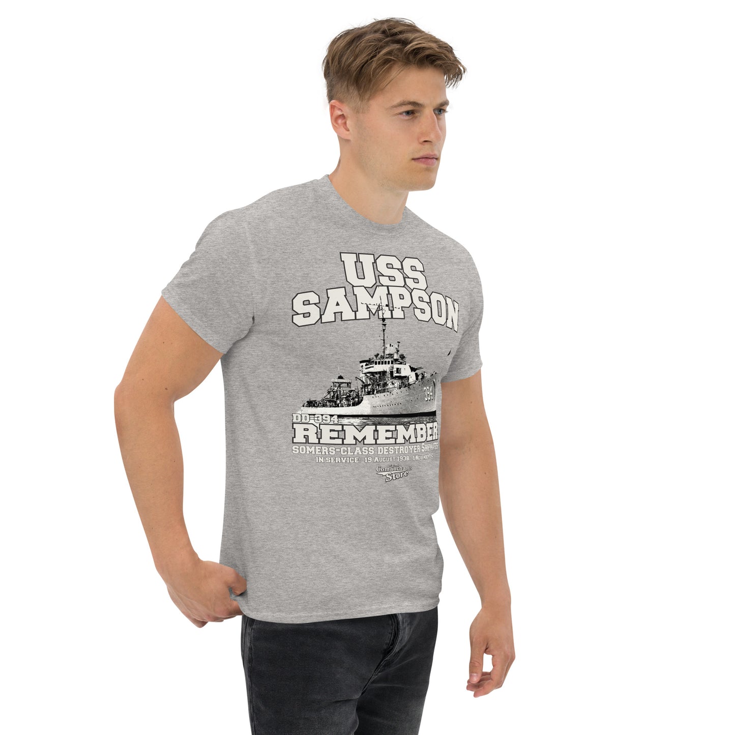 USS Sampson DD-394 destroyer t-shirt