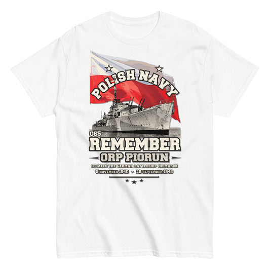 ORP PIORUN t-shirt, ORP PIORUN G65 T-shirt,ORP PIORUN Polish Navy, T-Shirt Comancha.us, Comancha Design,