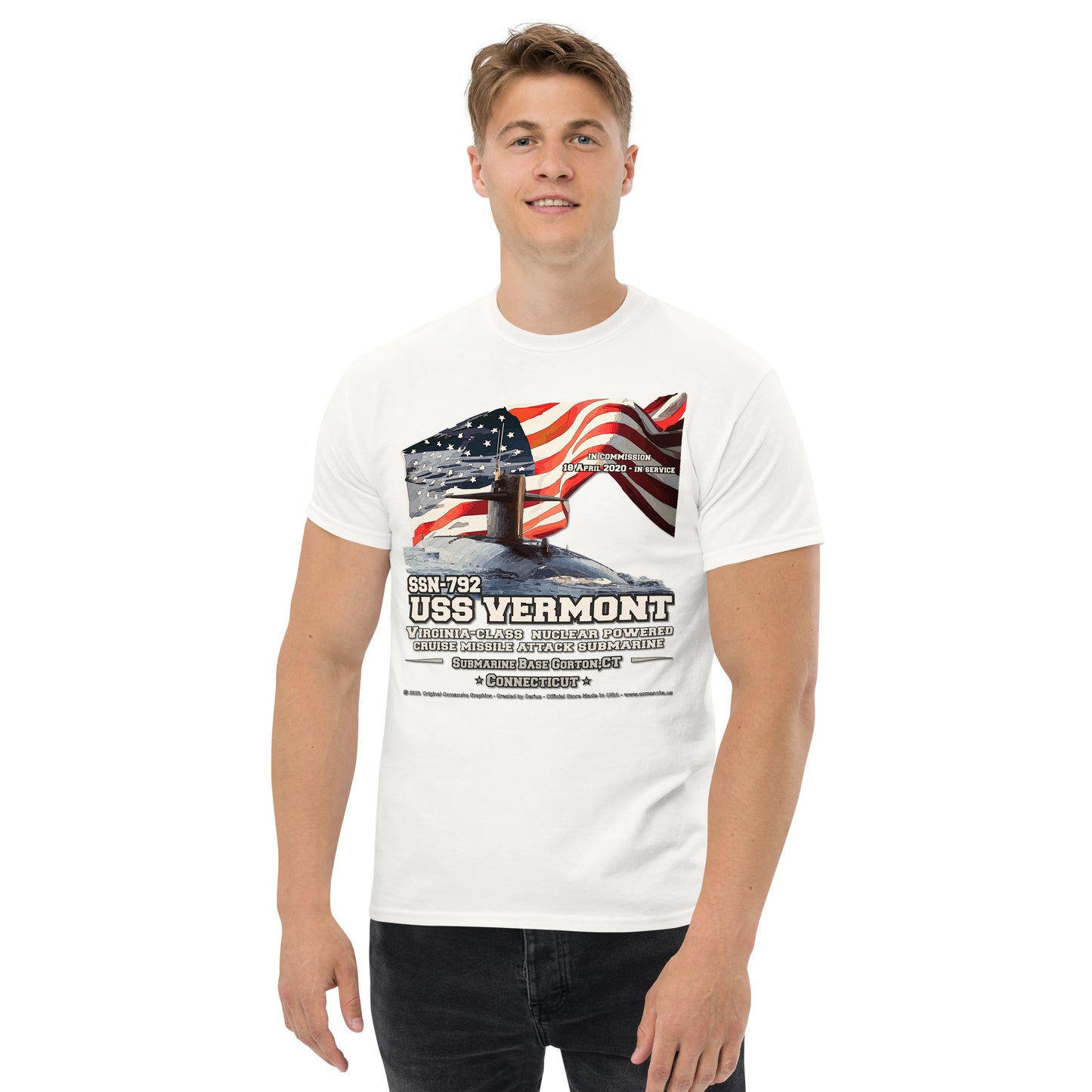 USS VERMONT SSN-792 Submarine T-shirt