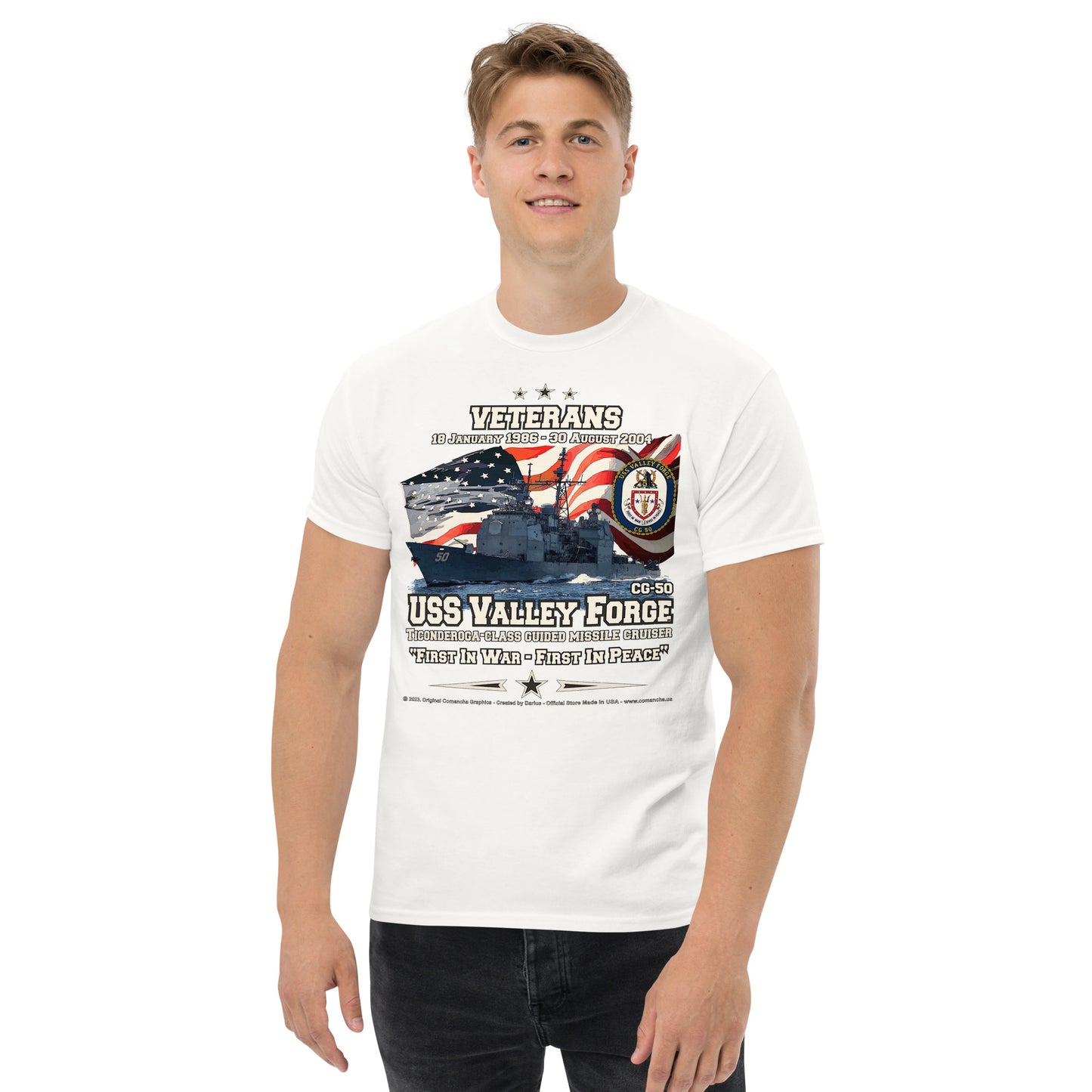 USS VALLEY FORGE CG-50 Guided Missle Cruiser T-shirt
