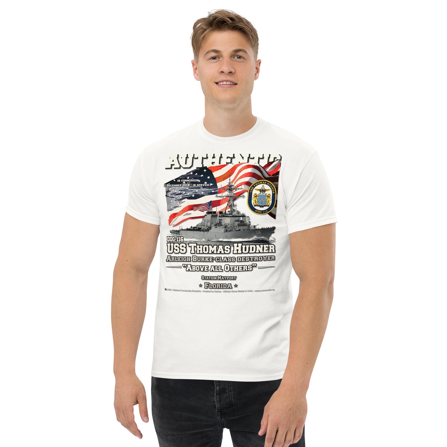 USS THOMAS HUDNER DDG-116 Destroyer t-shirt