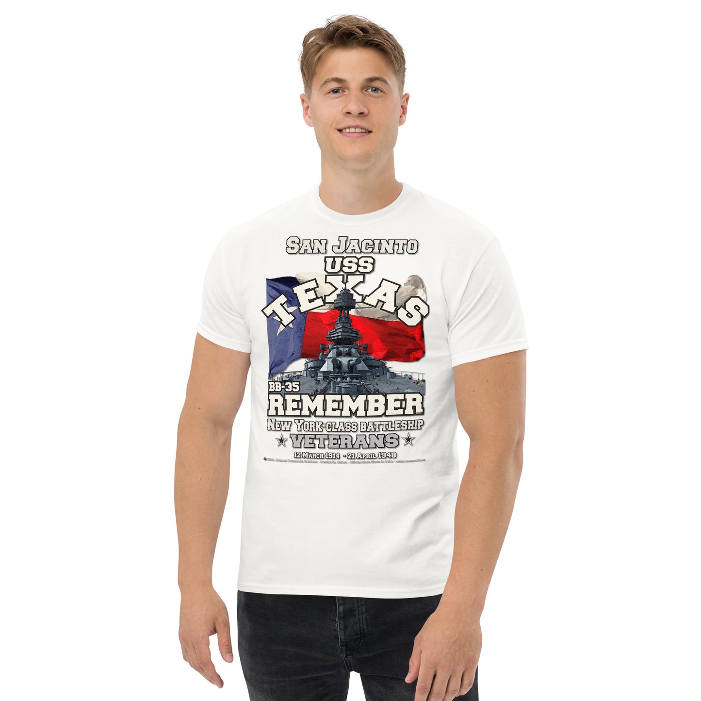 USS TEXAS BB-35 Battleship Veterans t-shirt