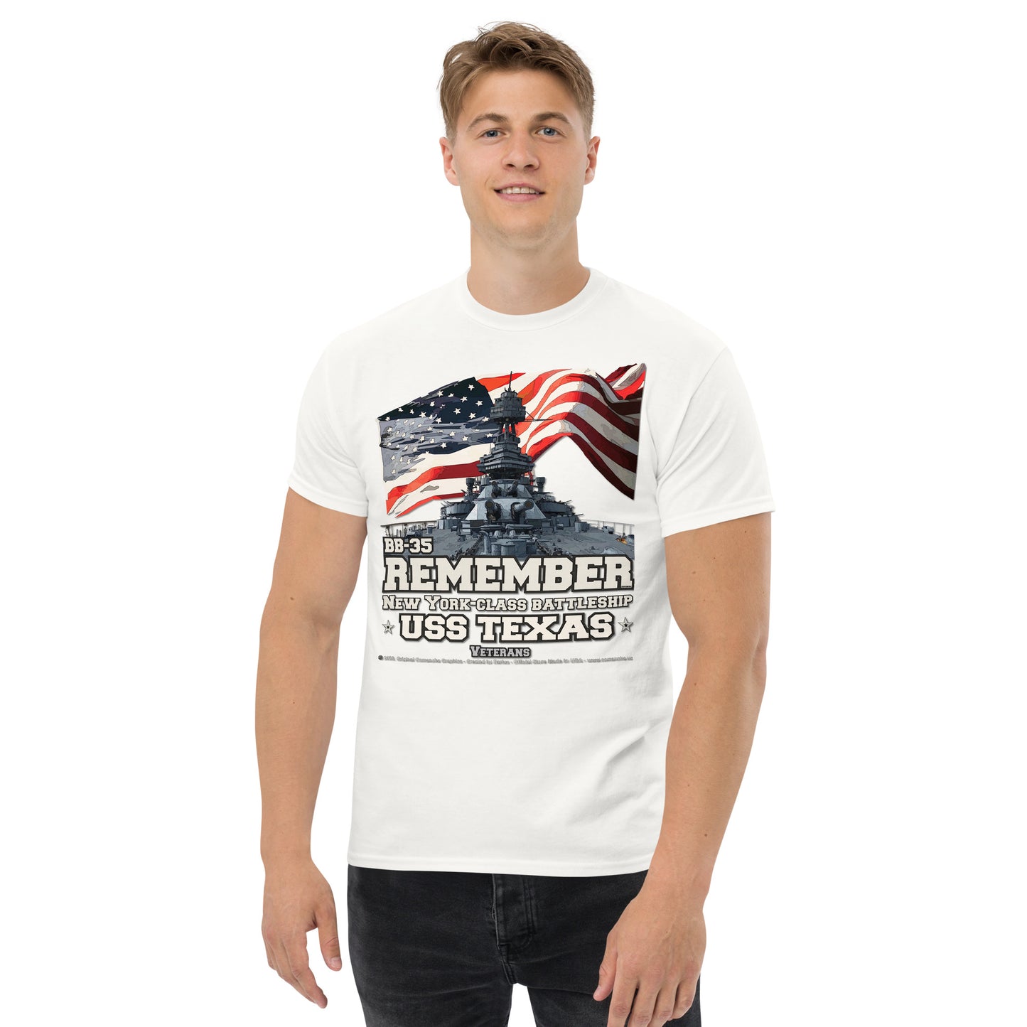 Remember USS TEXAS BB-35 Battleship t-shirt