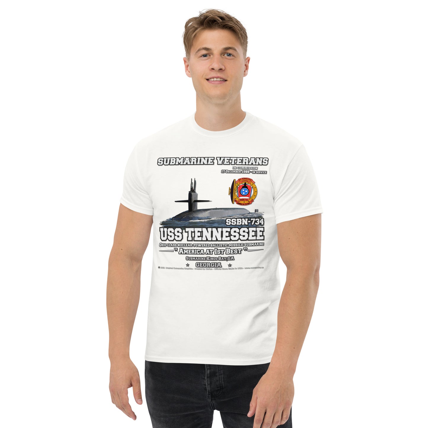USS TENNESSEE SSN-734 Submarine t-shirt
