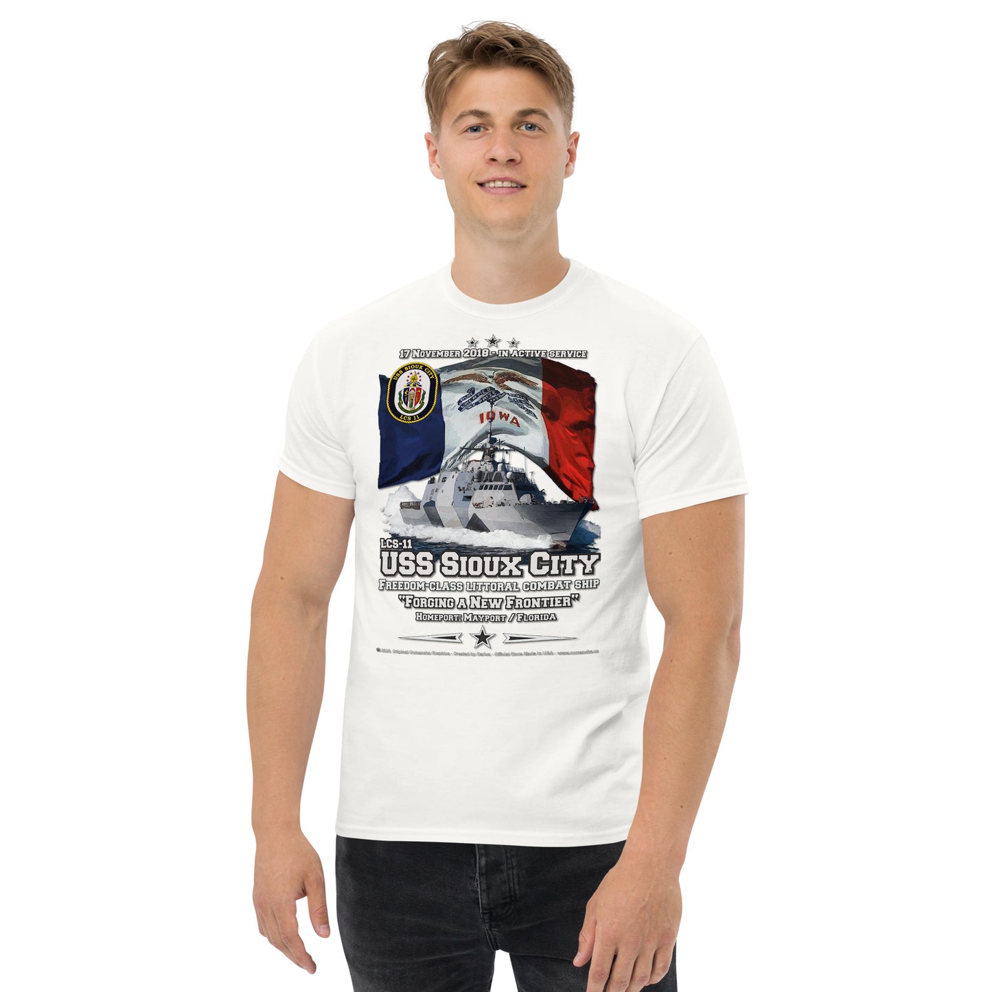 USS SIOUX CITY LCS-11 Littoral Combat Ship t-shirt