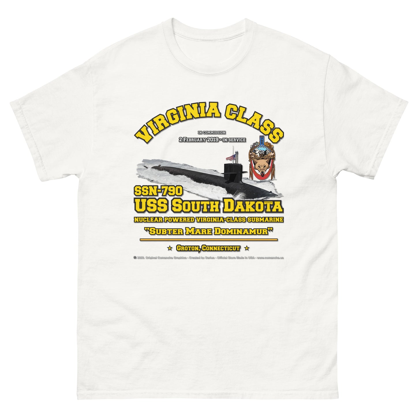 USS SOUTH DAKOTA SSN-790 Submarine Shipmates T-shirt