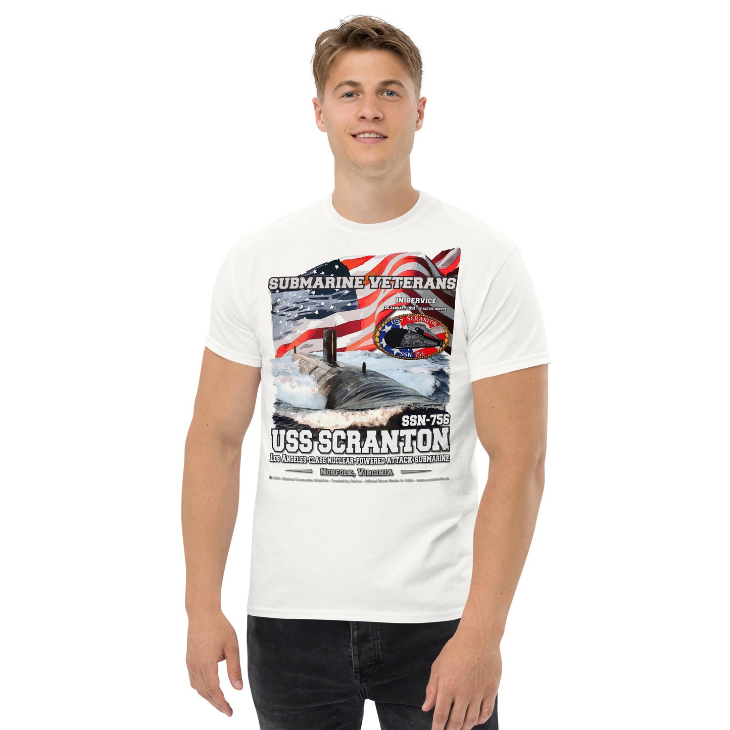 USS SCRANTON SSN-756 Submarine t-shirt