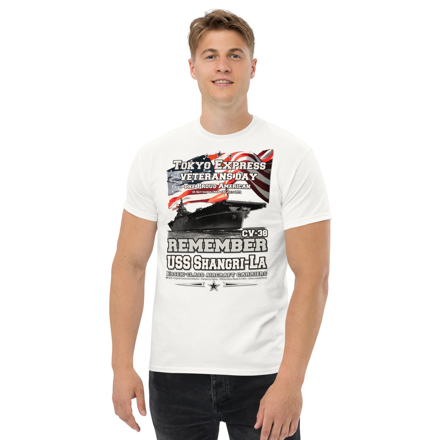 USS SHANGRI-LA CV-38 Aircraft Carrier Shipmates T-shirt