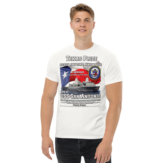 USS SAN ANTONIO LPD-17 Amphibious Transport Dock Veterans classic t-shirt, Comancha T-shirts,