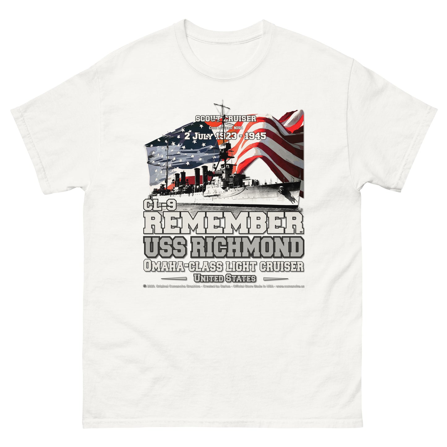USS RICHMOND CL-9 Light Cruiser T-shirt
