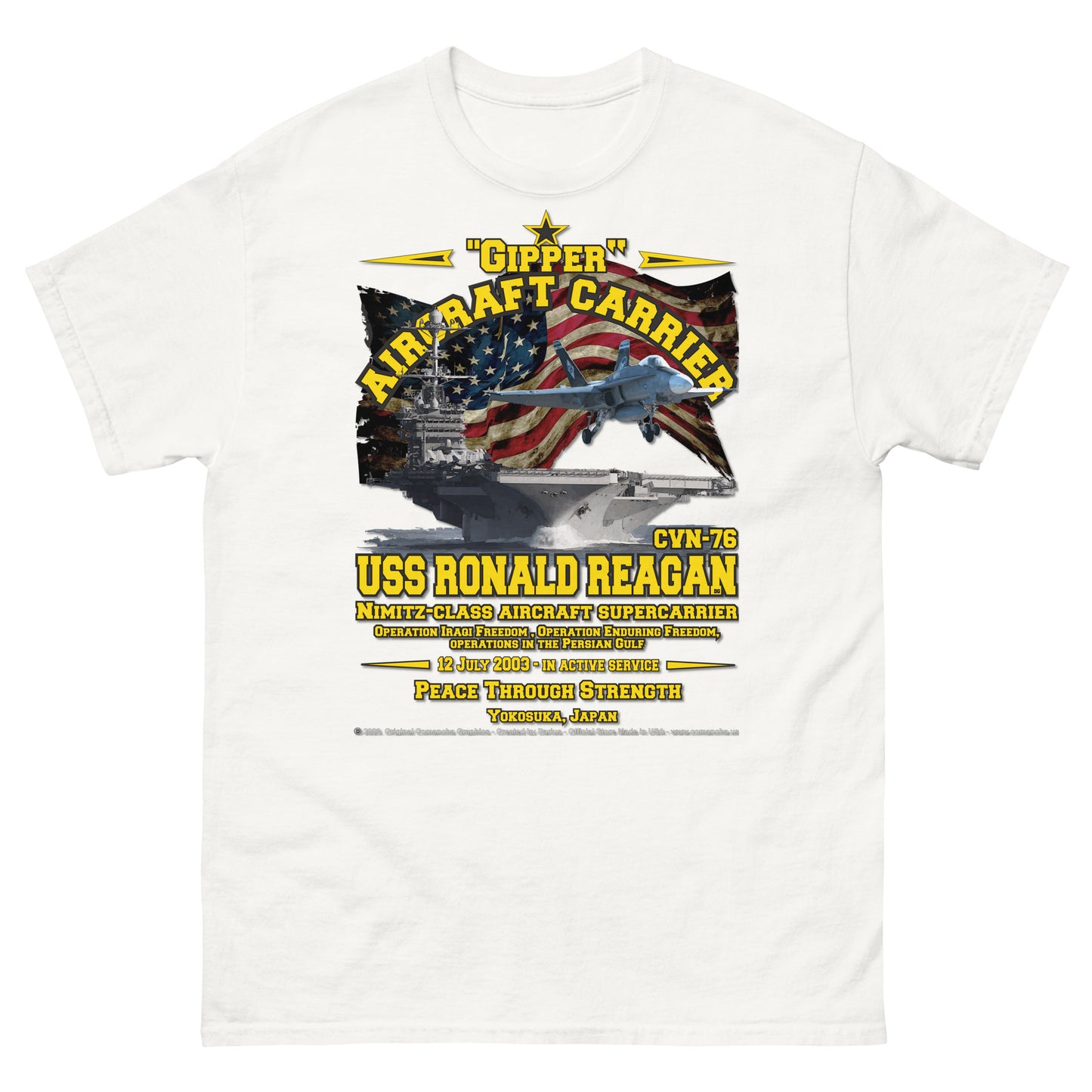USS RONALD REAGAN CVN-76 Aircraft Carrier T-shirt