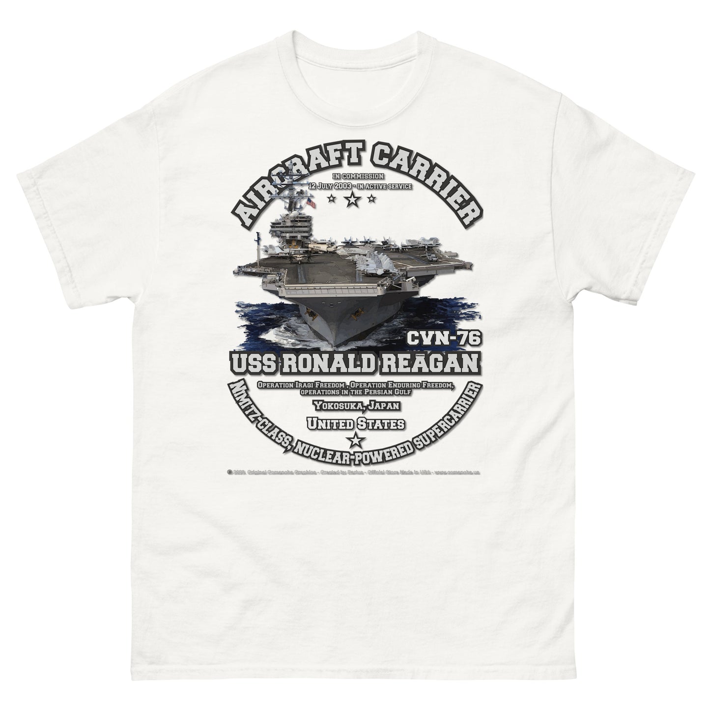 USS RONALD REAGAN CVN-76 Aircraft Carrier T-shirt