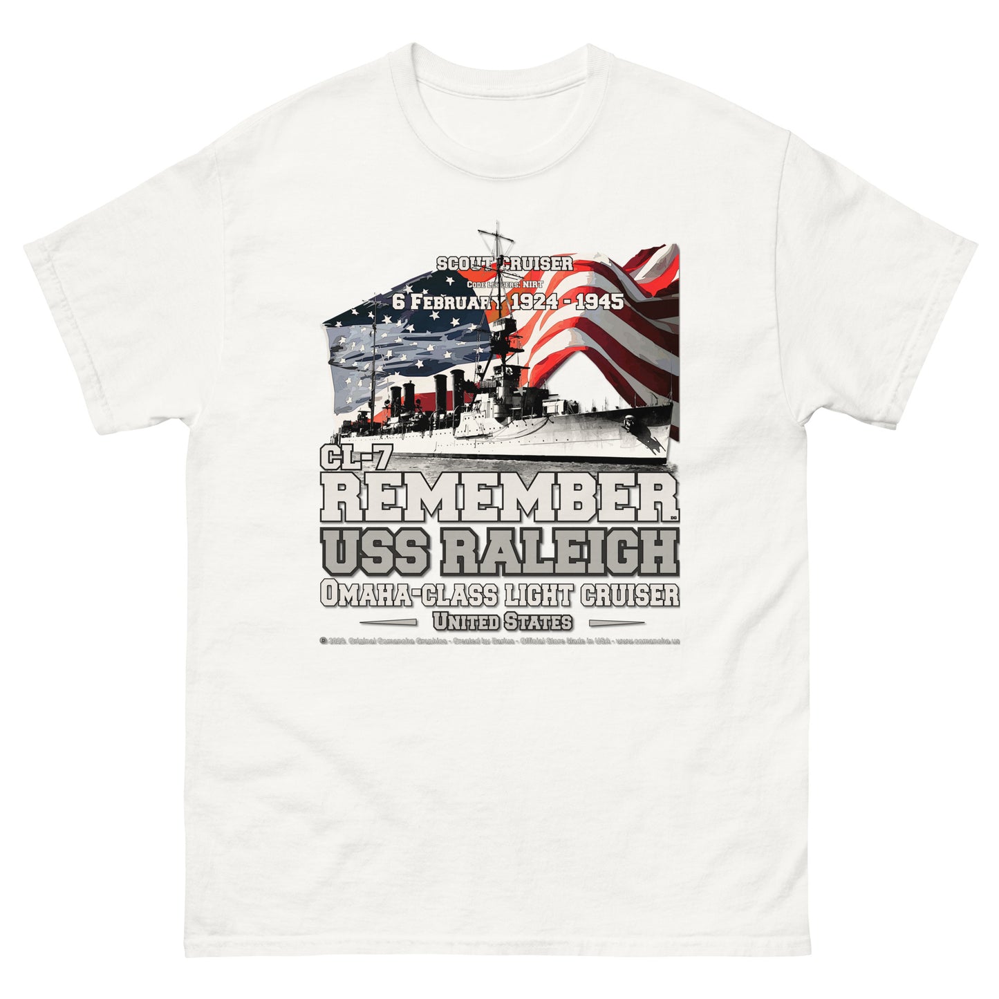 USS RALEIGH CL-7 Light Cruiser Veterans T-Shirt