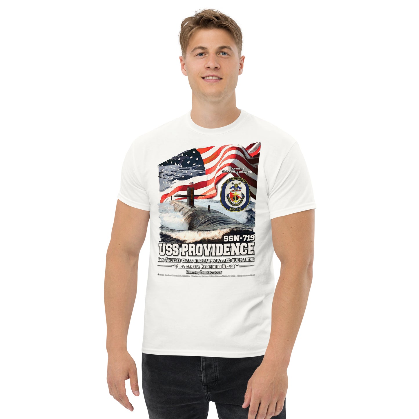 USS PROVIDENCE SSN-719 Submarine Veterans Classic T-Shirt, Comancha Submarine Veterans T-shirts,