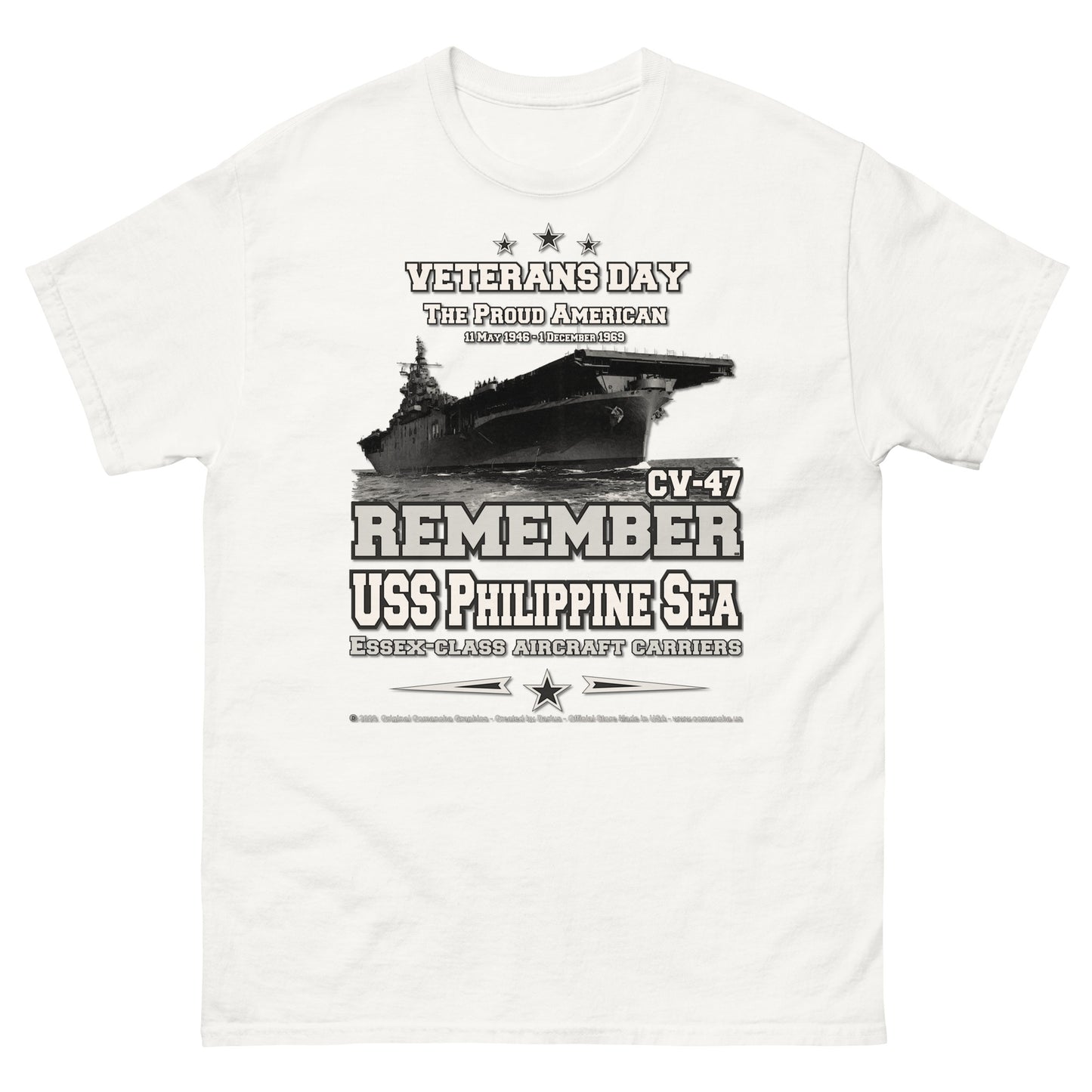 USS PHILIPPINE SEA CV-47 Aircraft Carrier T-Shirt