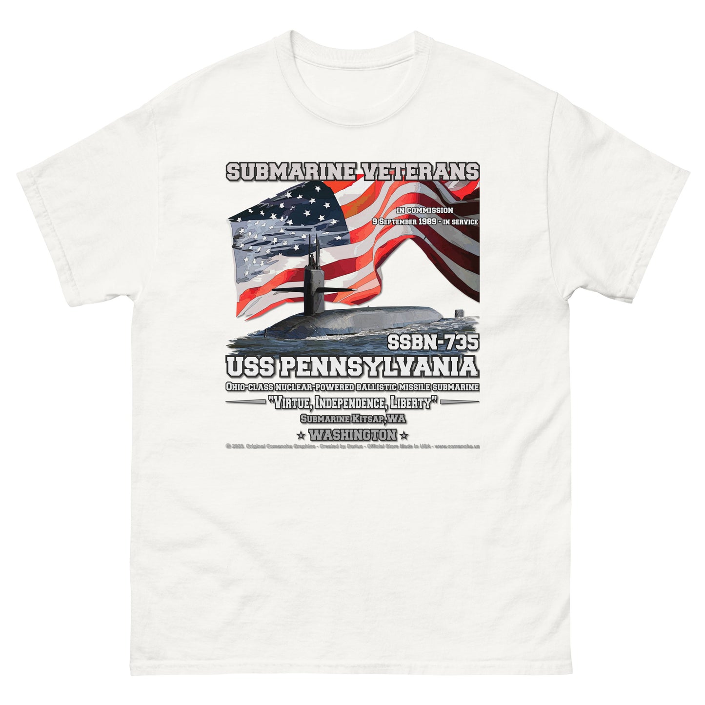 USS PENSYLVANIA SSN-735 Submarine T-Shirt