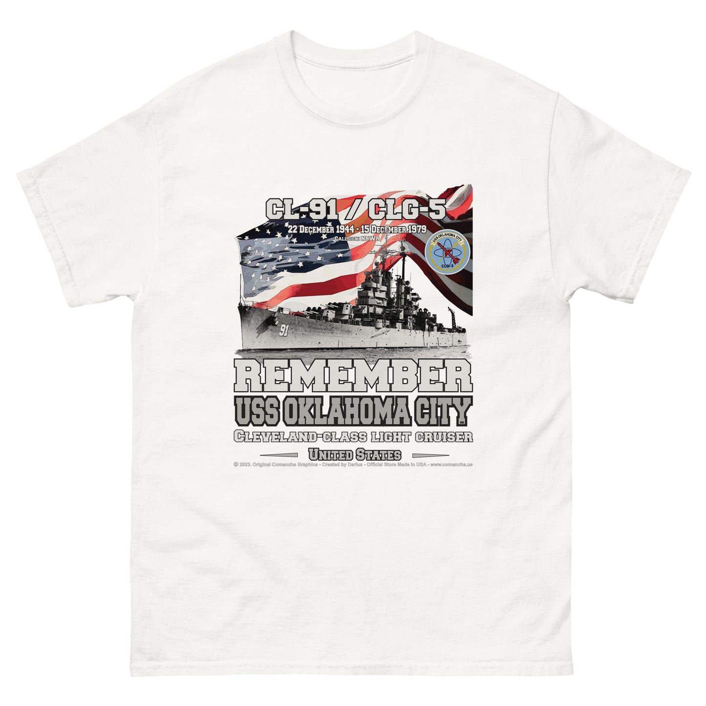 USS OKLAHOMA CITY CL-91 Light Cruiser T-shirt