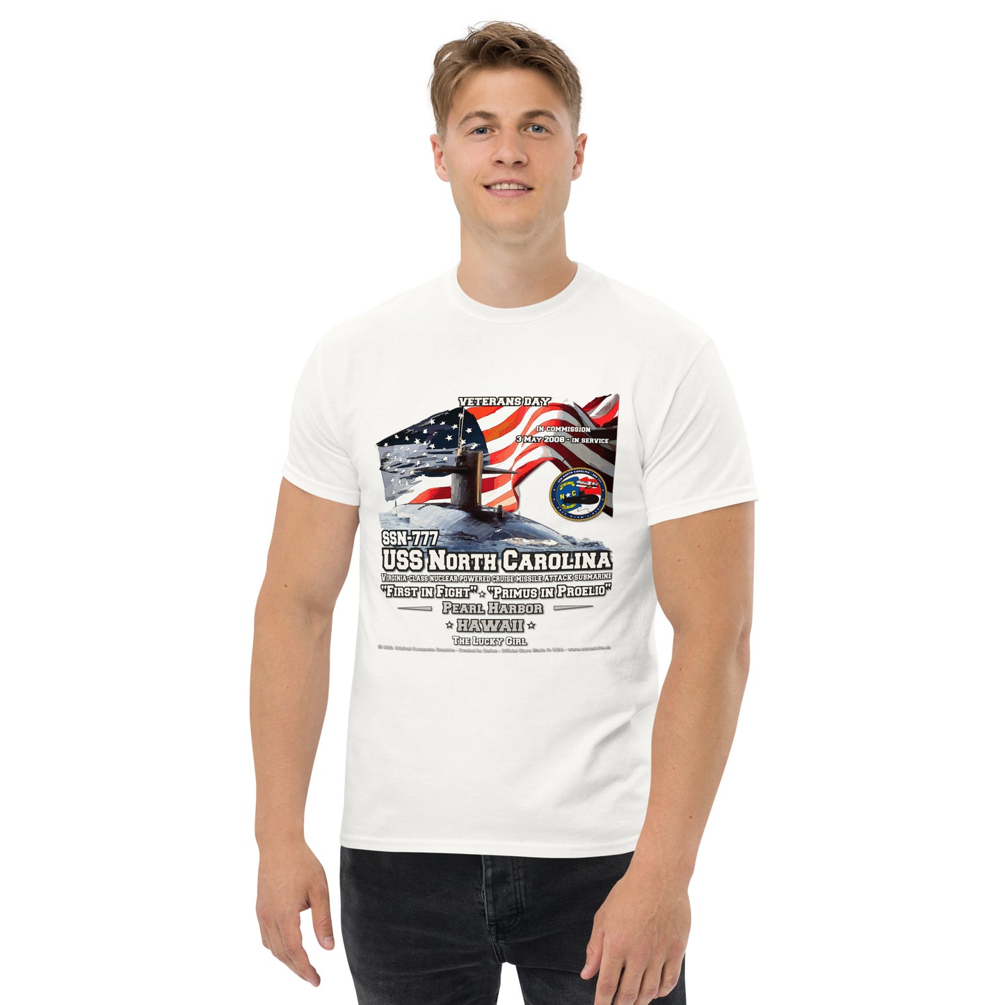 USS NORTH CAROLINA SSN-777 Submarine T-shirt