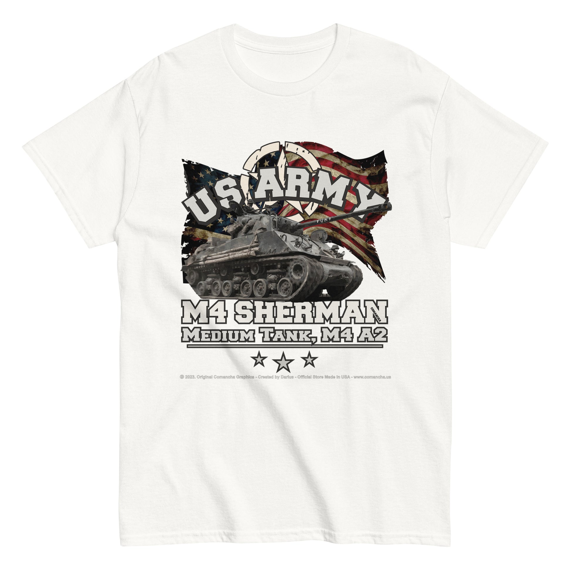 M4 SHERMAN TANK t-shirt, Veterans T-shirt, WW2 Tanks T-shirt, Comancha Military T-shirts,