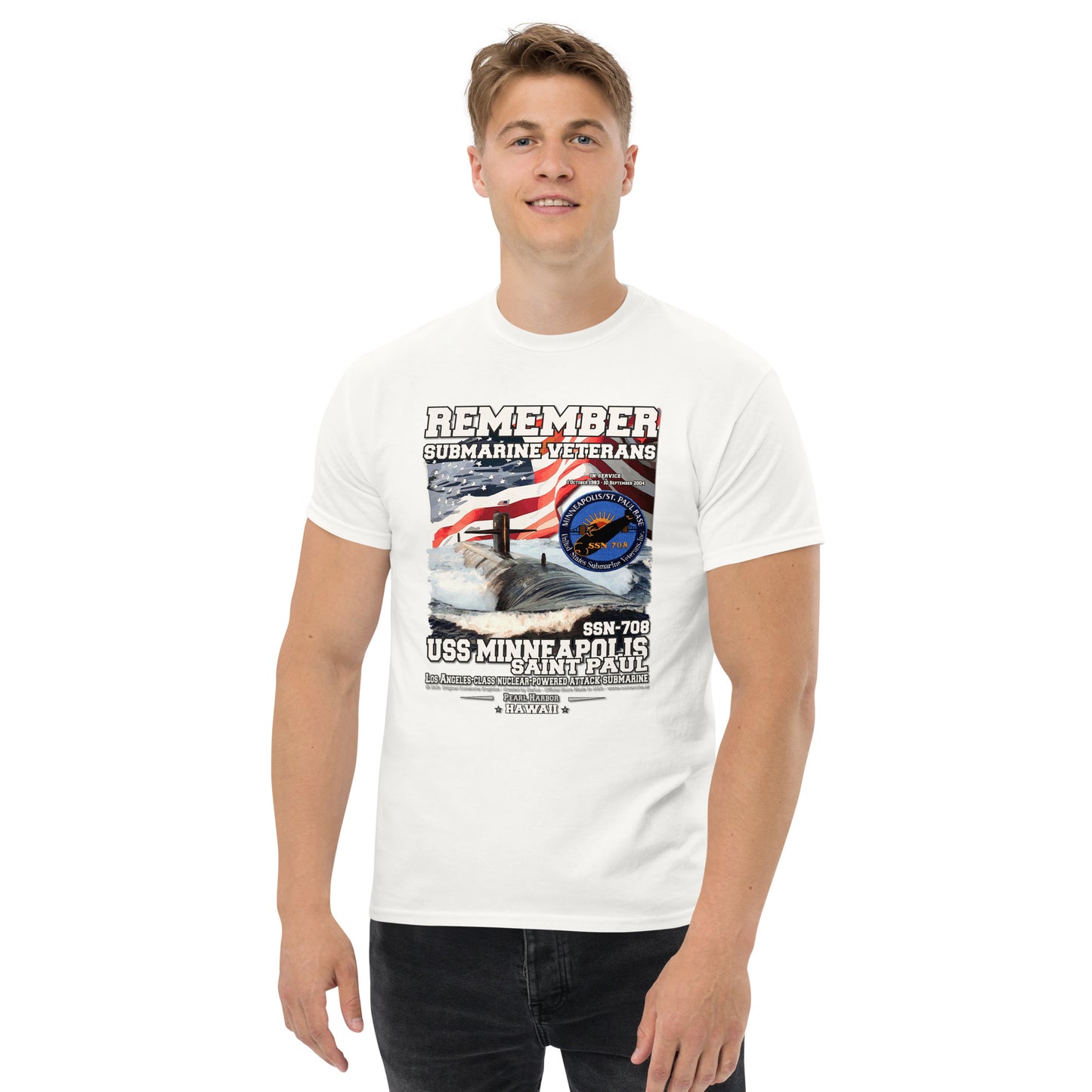 USS MINNEAPOLIS SSN-708 Submarine T-Shirt
