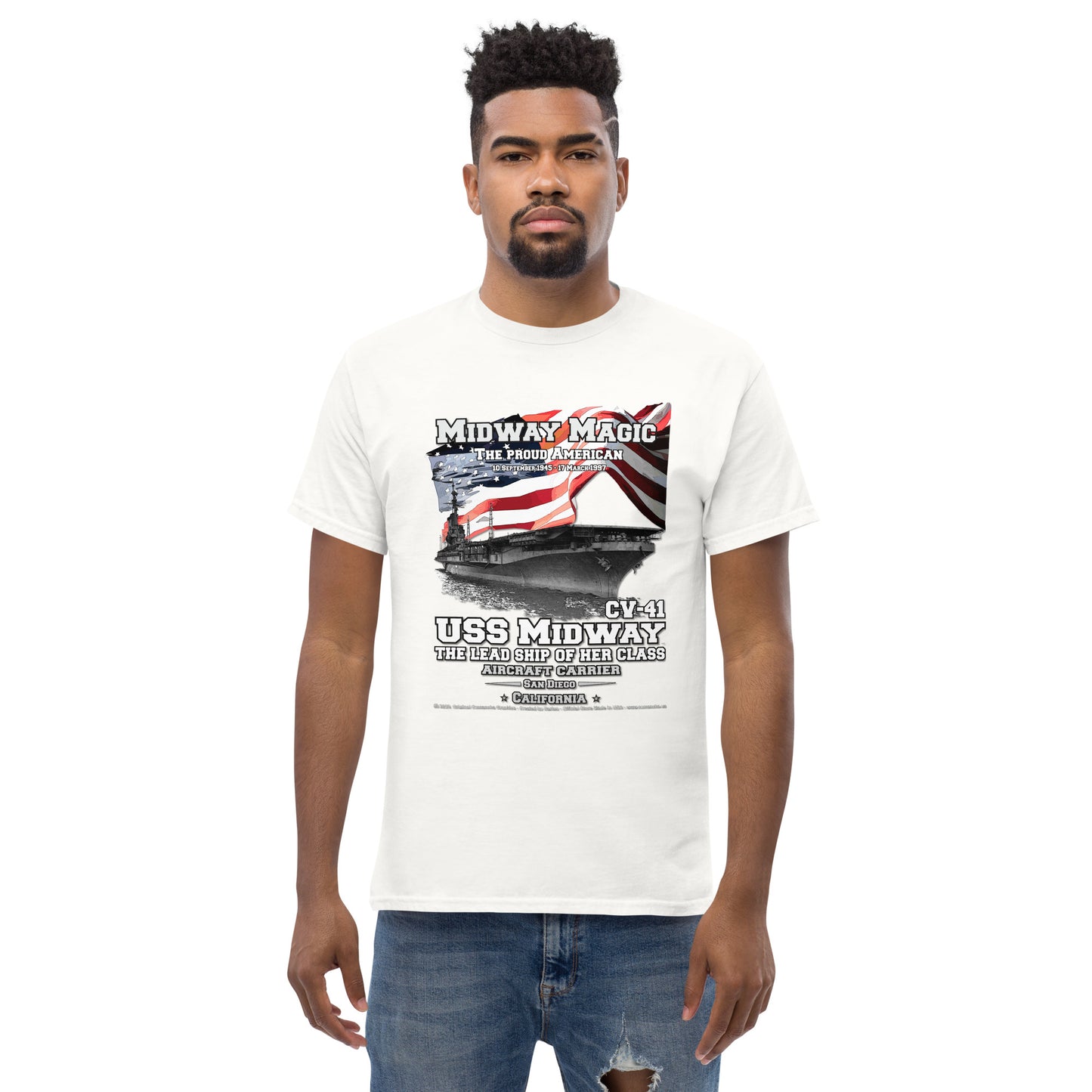 USS MIDWAY CV-41 Aircraft Carrier T-shirt
