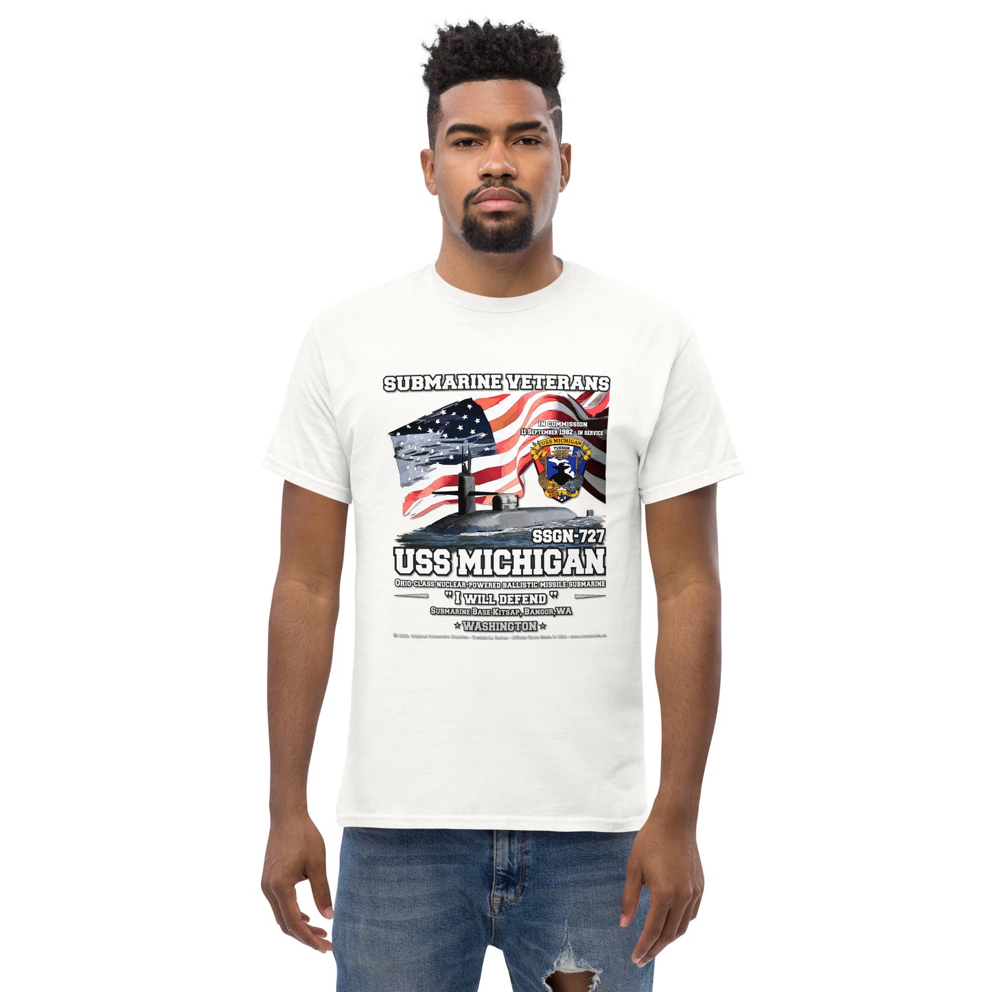 USS MICHIGAN SSGN-727 Submarine T-shirt