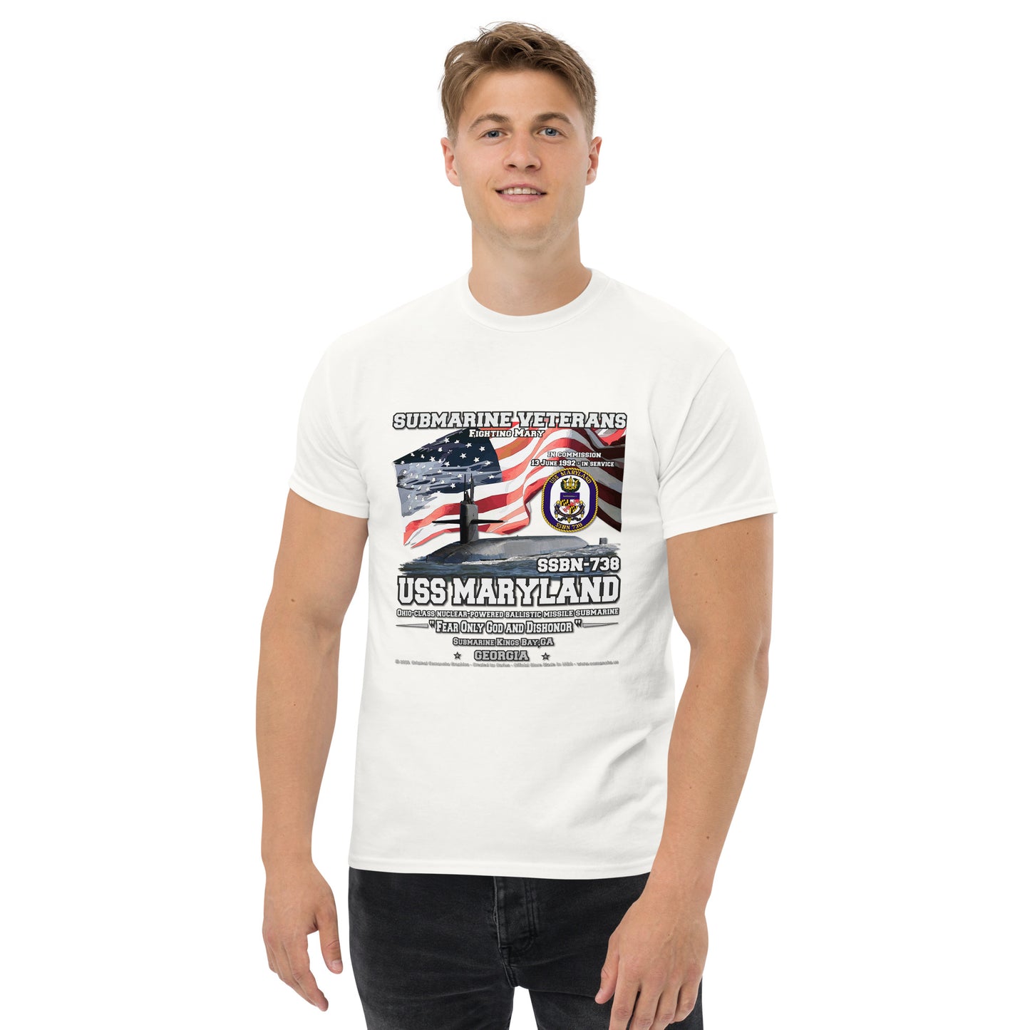 USS MARYLAND SSBN-738 Submarine T-Shirt