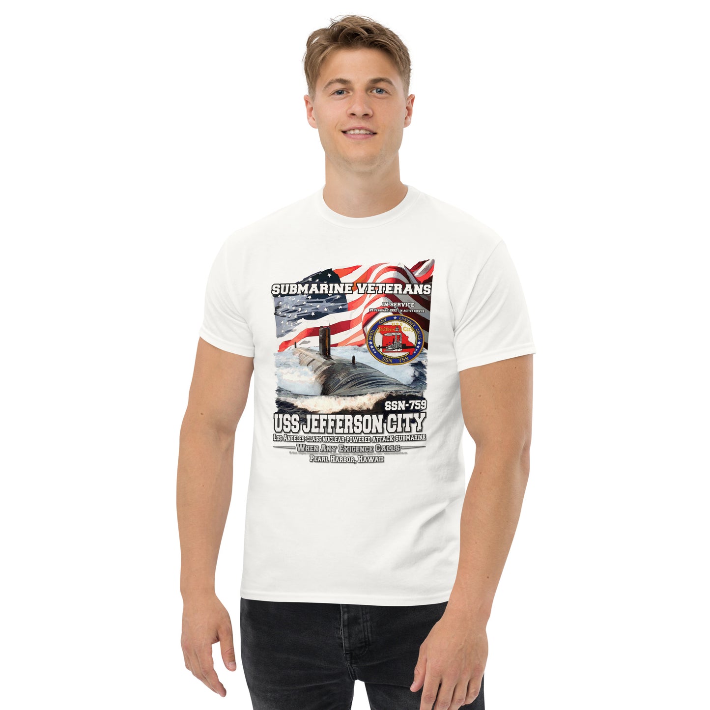 USS JEFFERSON SSN-759 Submarine T-Shirt