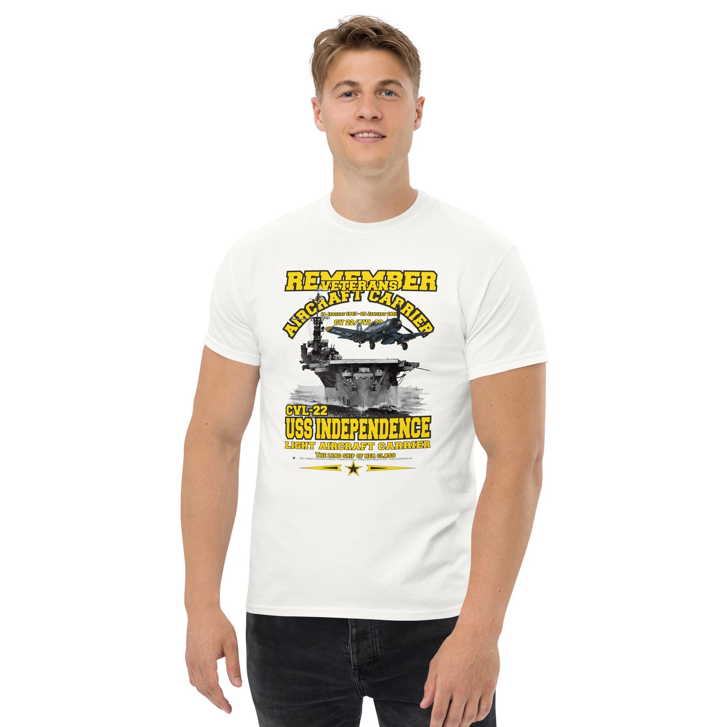 USS INDEPENDENCE CVL-22 Aircraft Carrier T-shirt