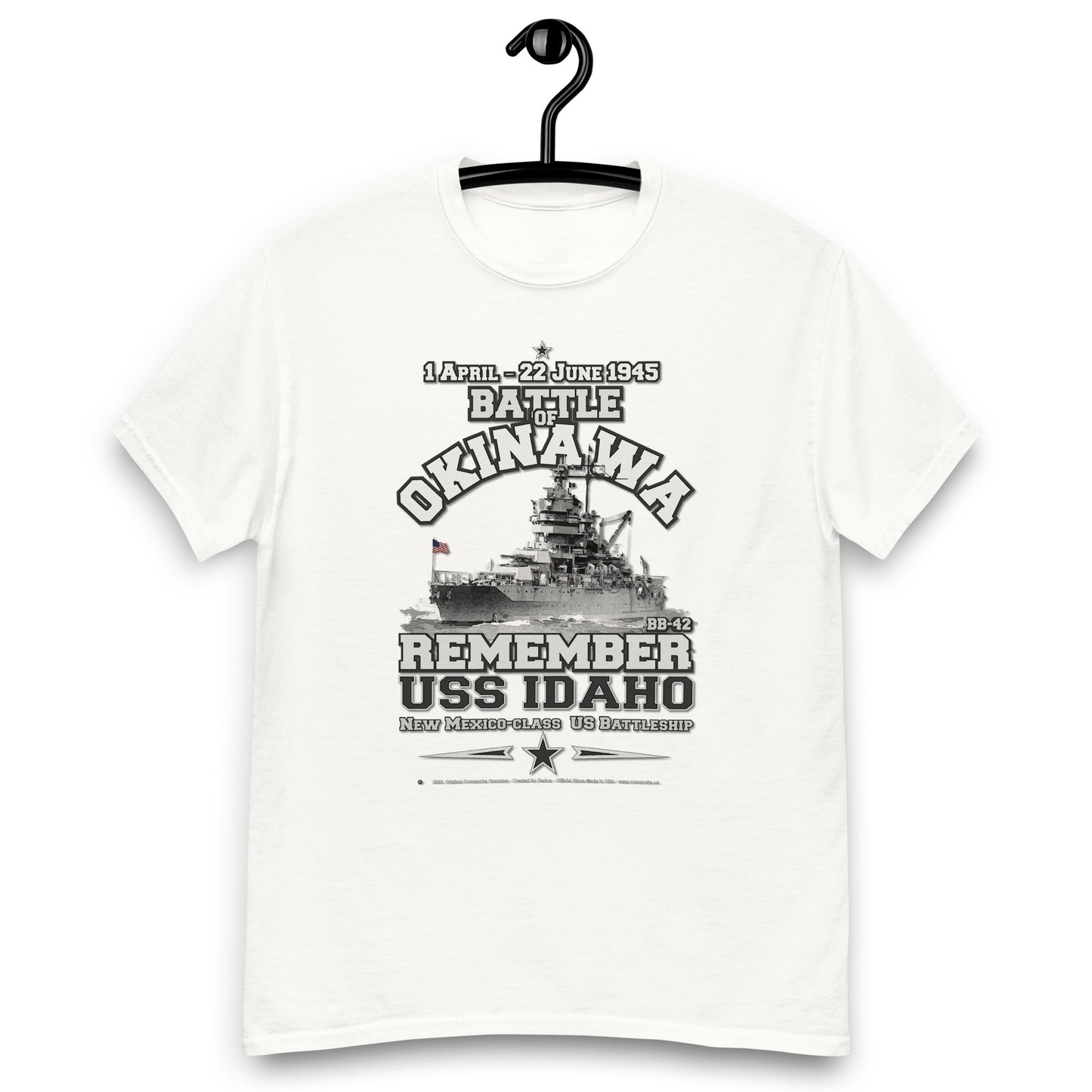 USS IDAHO BB-42 T-shirt, US NAVY Ships T-shirts, US NAVY Veterans T-shirt,Battleship Veterans Comancha t-shirt, Remember Pearl Harbor T-shirts, USS IDAHO BB-42 Battleship Veterans Comancha Unisex t-shirt, Pearl Harbor T-shirts, Comancha Store T-shirts,