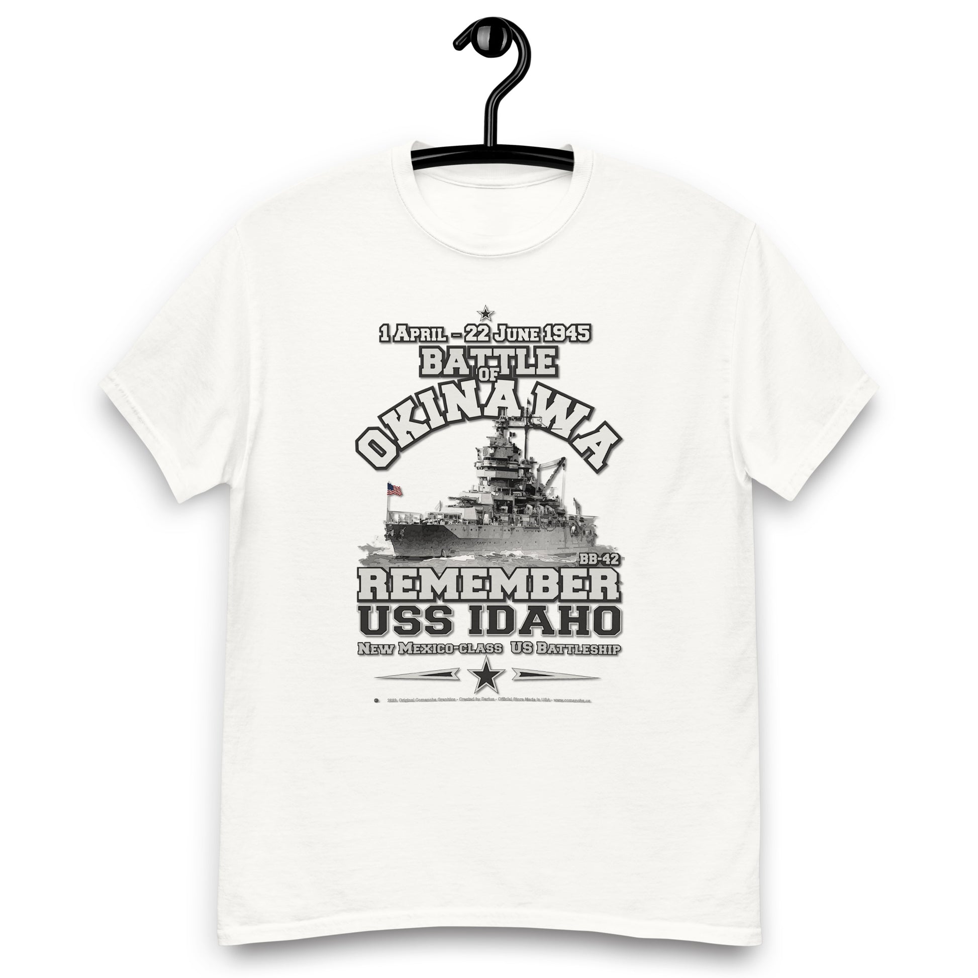 USS IDAHO BB-42 T-shirt, US NAVY Ships T-shirts, US NAVY Veterans T-shirt,Battleship Veterans Comancha t-shirt, Remember Pearl Harbor T-shirts, USS IDAHO BB-42 Battleship Veterans Comancha Unisex t-shirt, Pearl Harbor T-shirts, Comancha Store T-shirts,