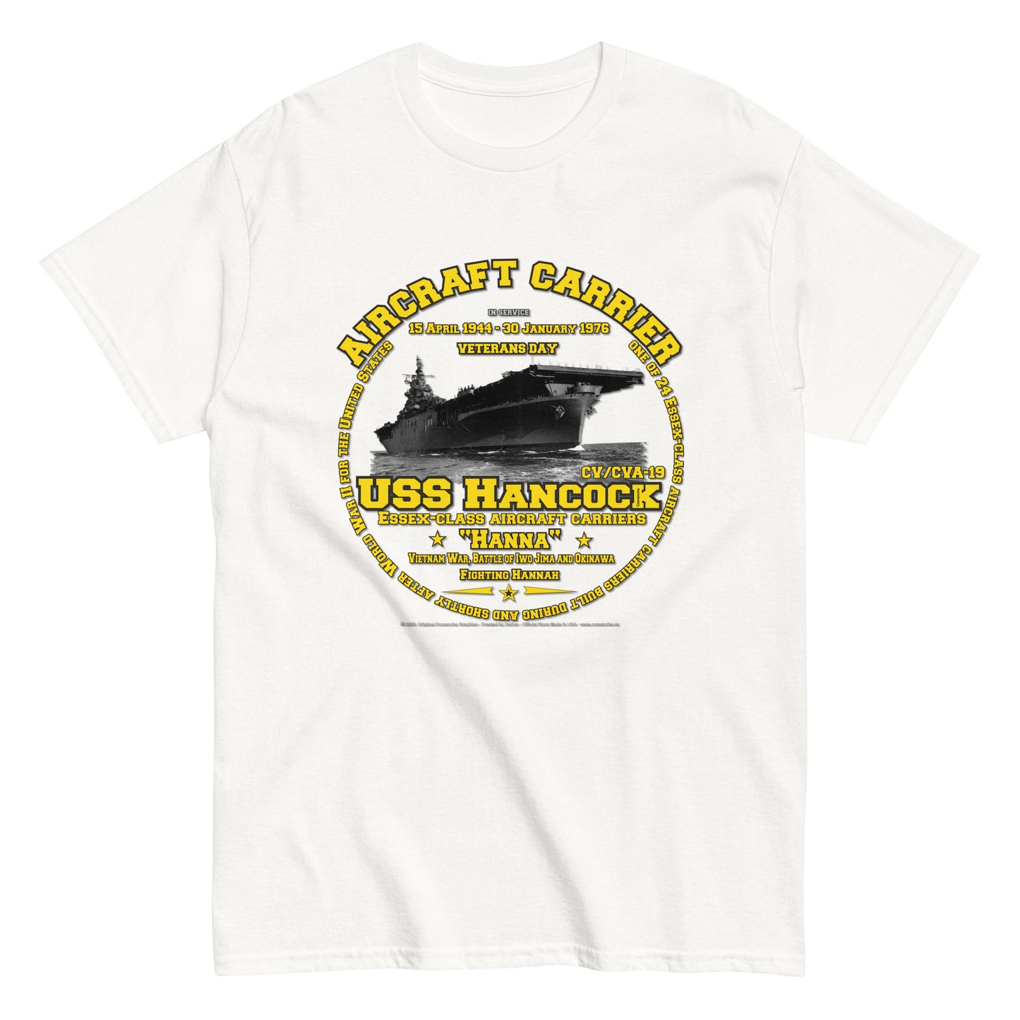 USS HANCOCK CVN-19 t-shirt, Aircraft Carrier t-shirt,Veterans Classic T-shirt, navy T-shirt, USS HANCOCK CVN-19 Aircraft Carrier Veterans Classic T-shirt, Comancha T-shirt,