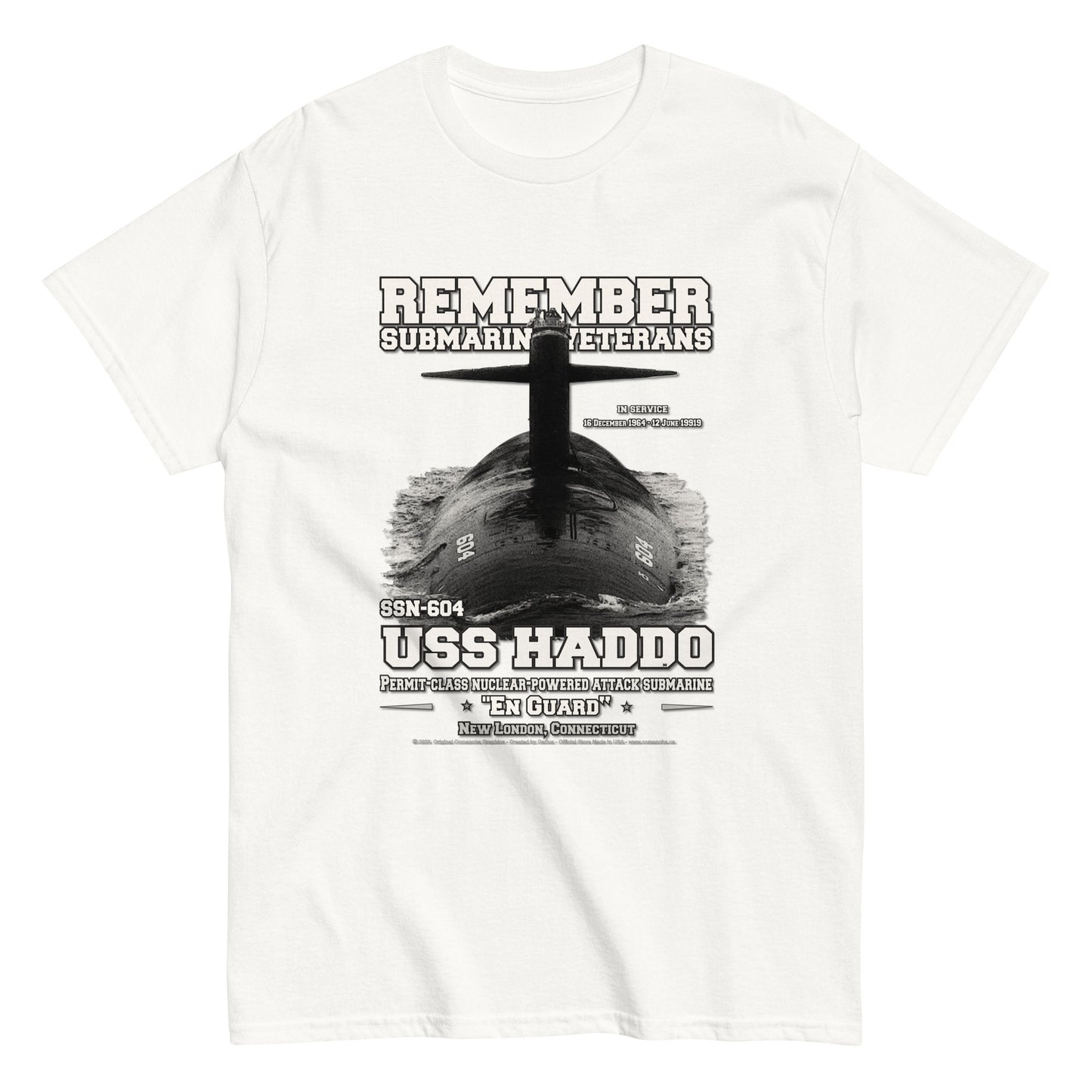 USS HADDO SSN-604 tee, Submarine Veterans Classic T-shirt, Comancha T-shirts Store,