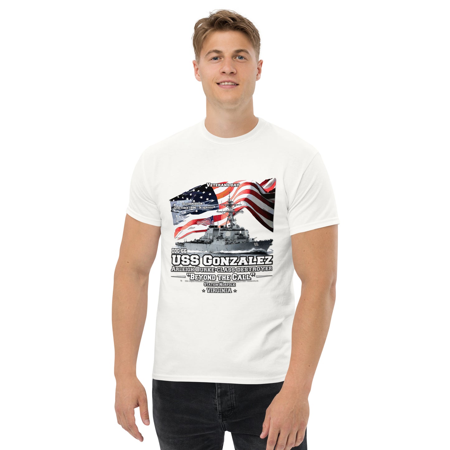 USS GONZALES DDG-66 Destroyer t-shirt