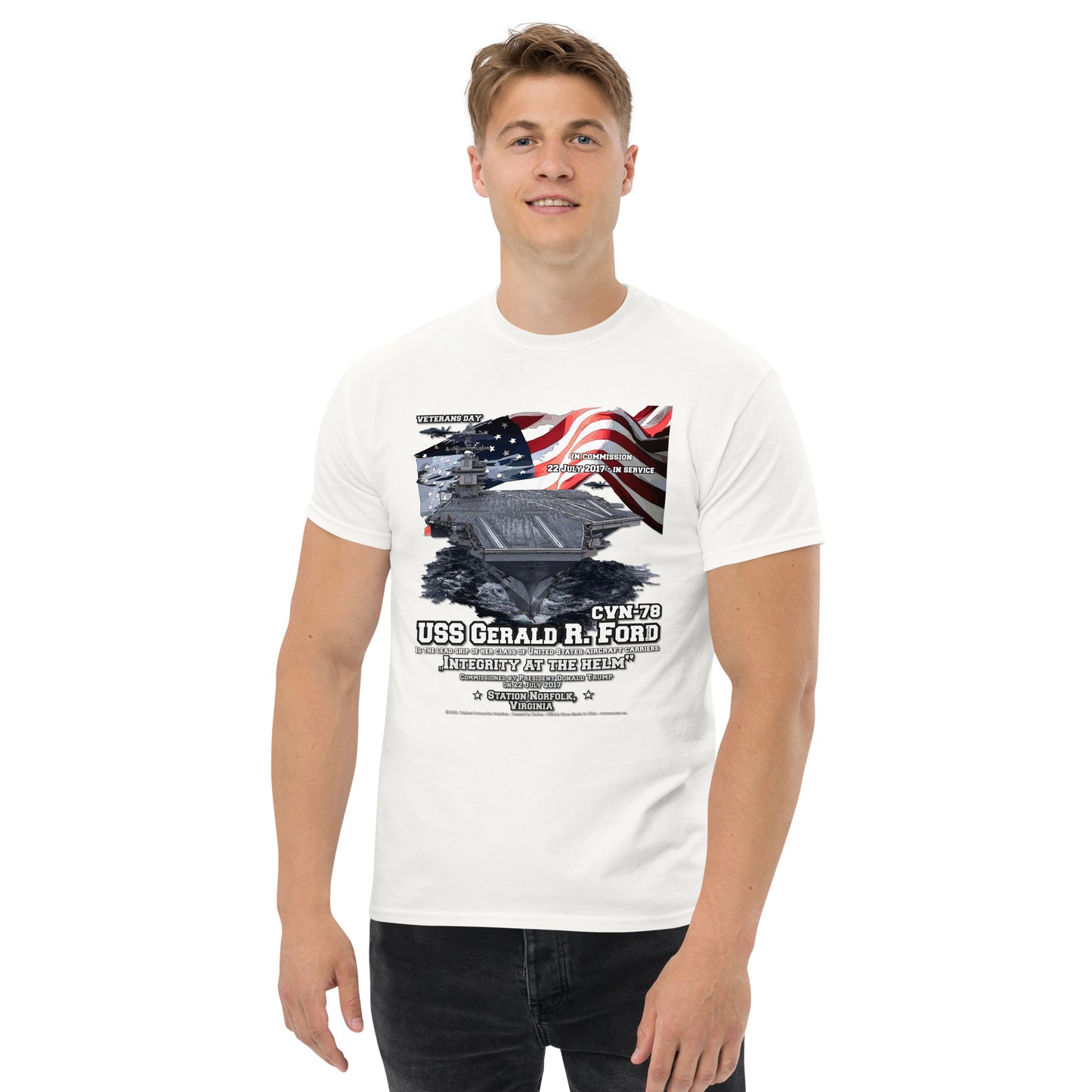 USS GERALD R.FORD CVN-78 Aircraft Carrier t-shirt