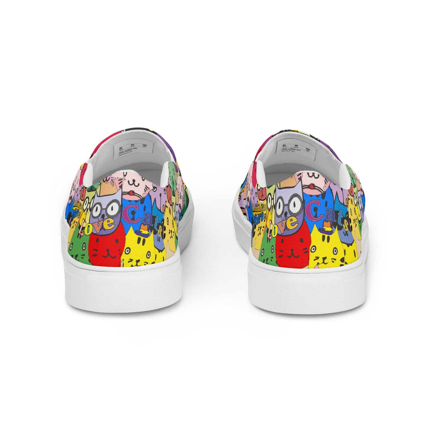 I Love Cats Men’s slip-on canvas shoes